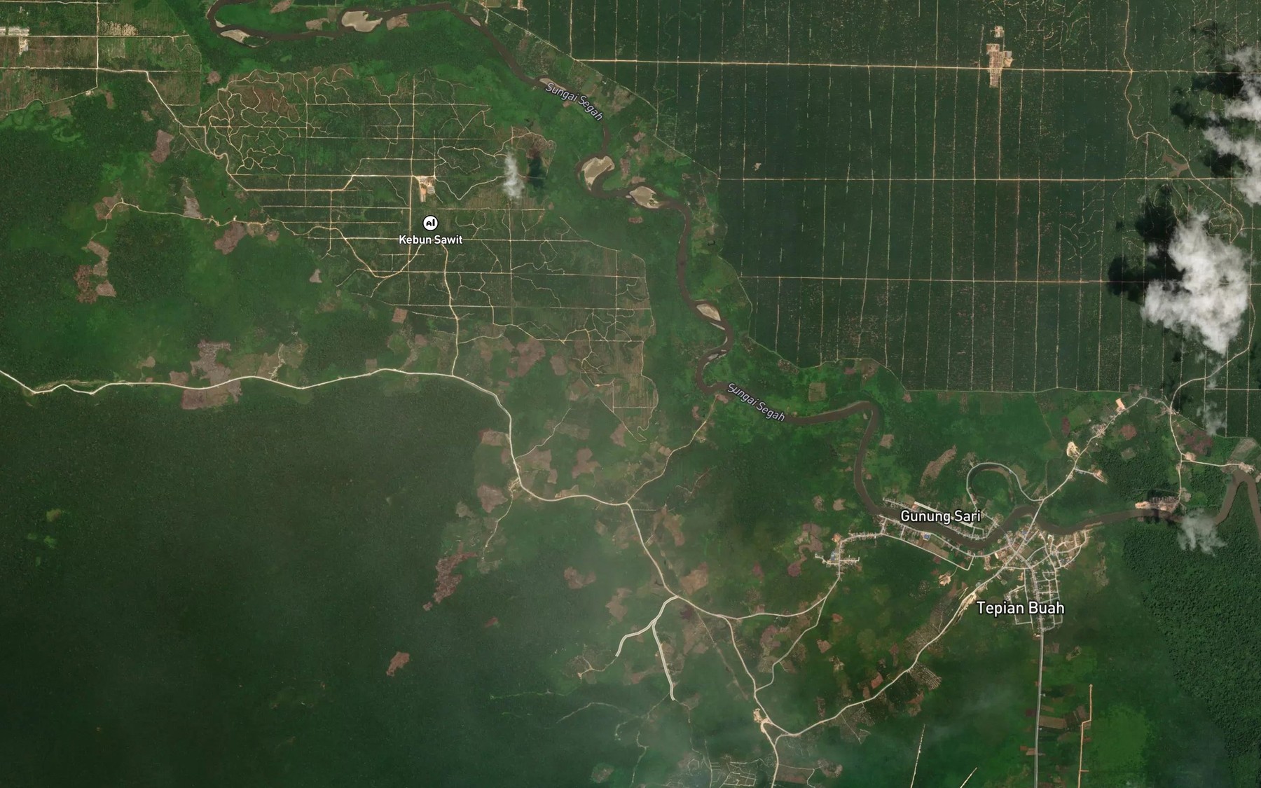 Satellite map of the Long Ninjau