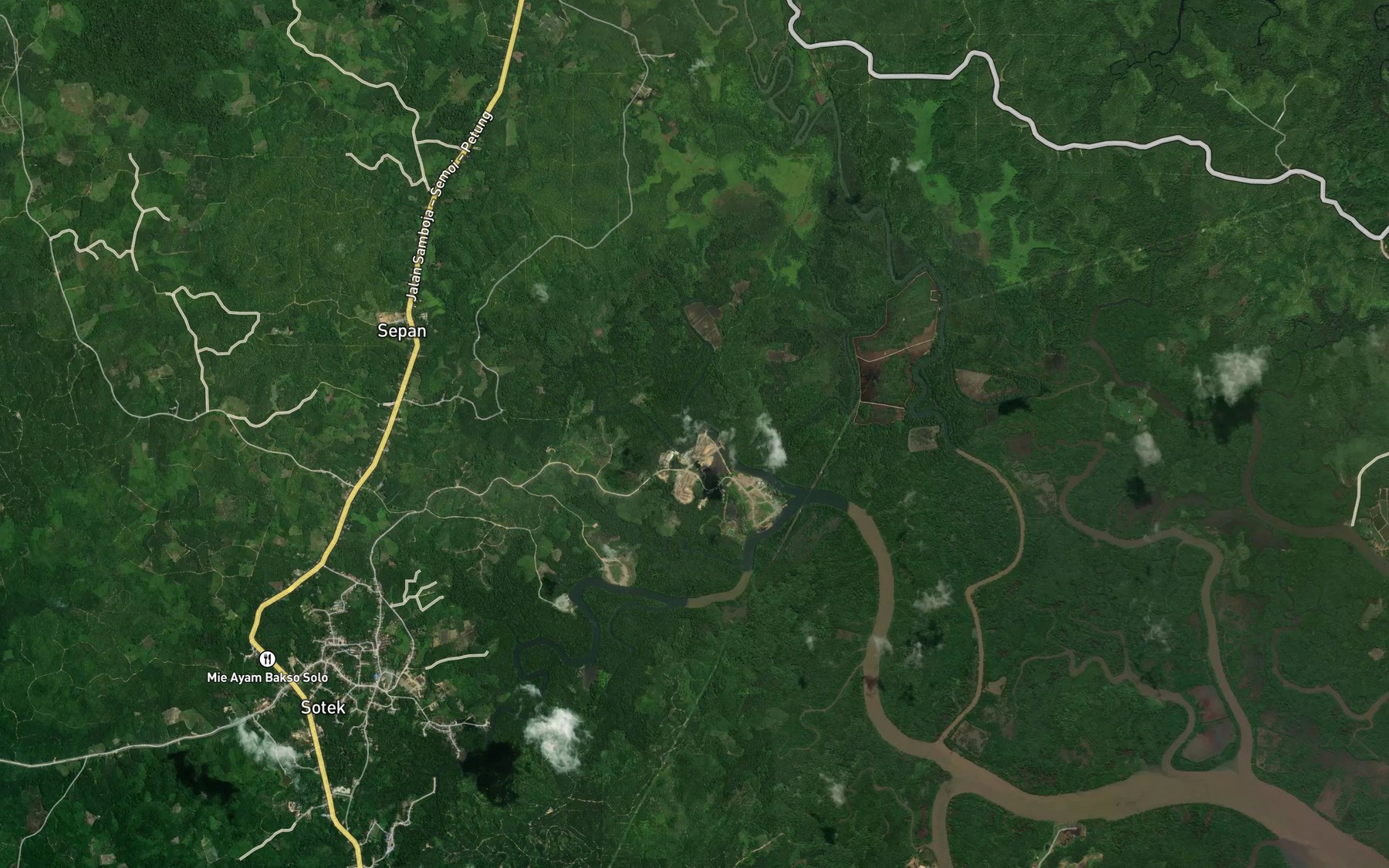 Satellite map of the Sungai Sepan