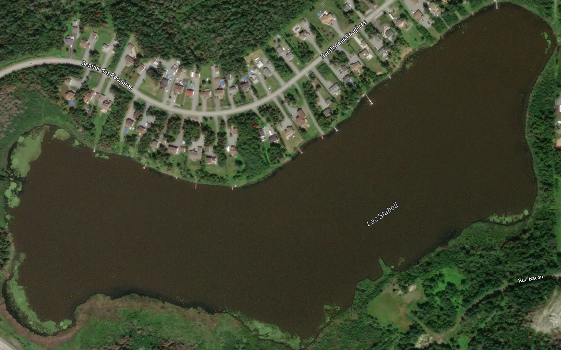 Satellite map of the Lac Stabell