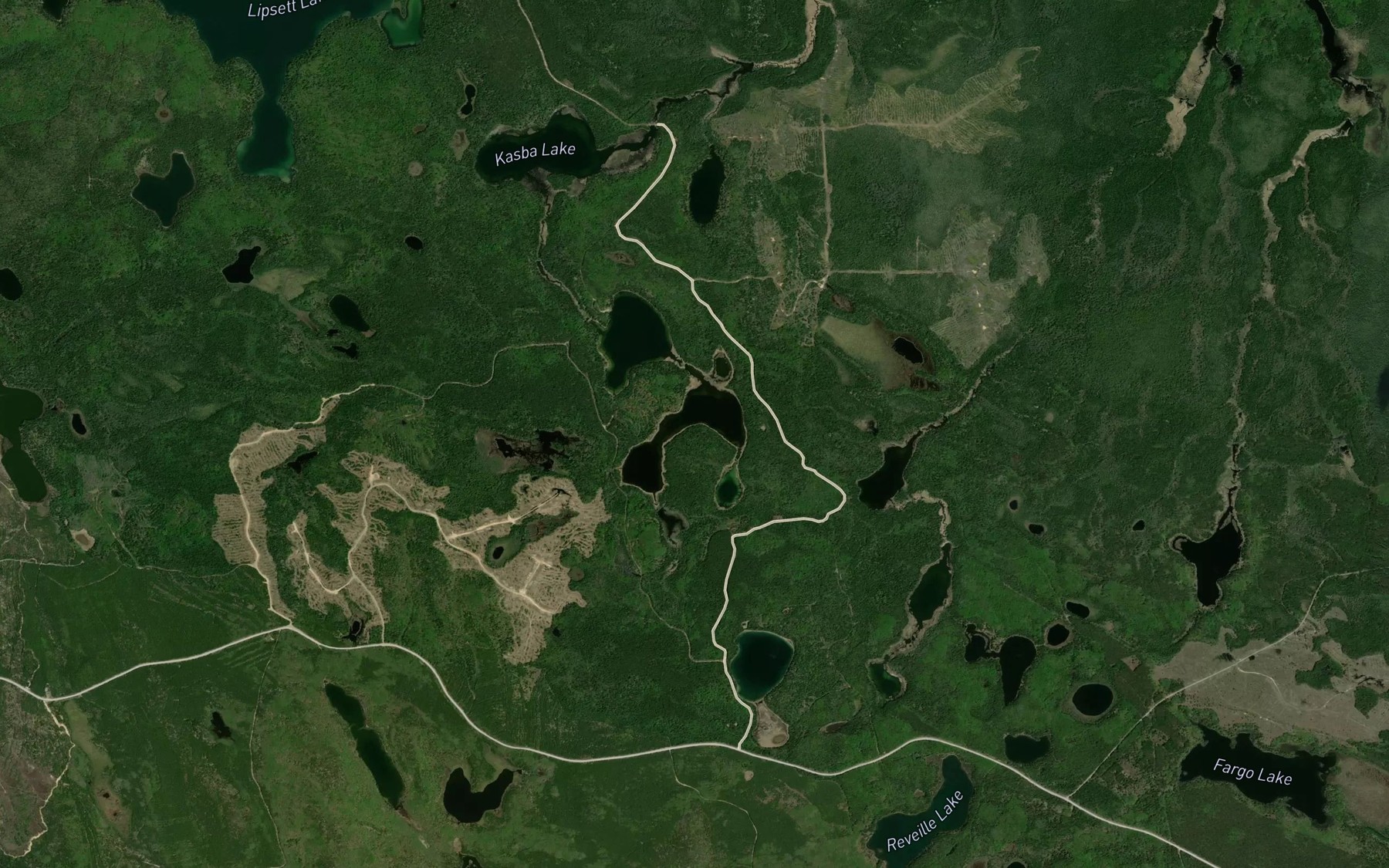 Satellite map of the Flood Lake