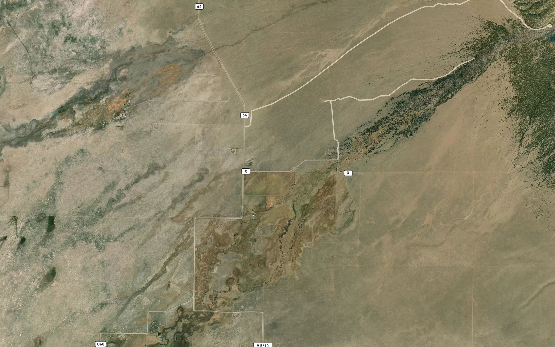 Satellite map of the Shellabarger Eaton Ditch