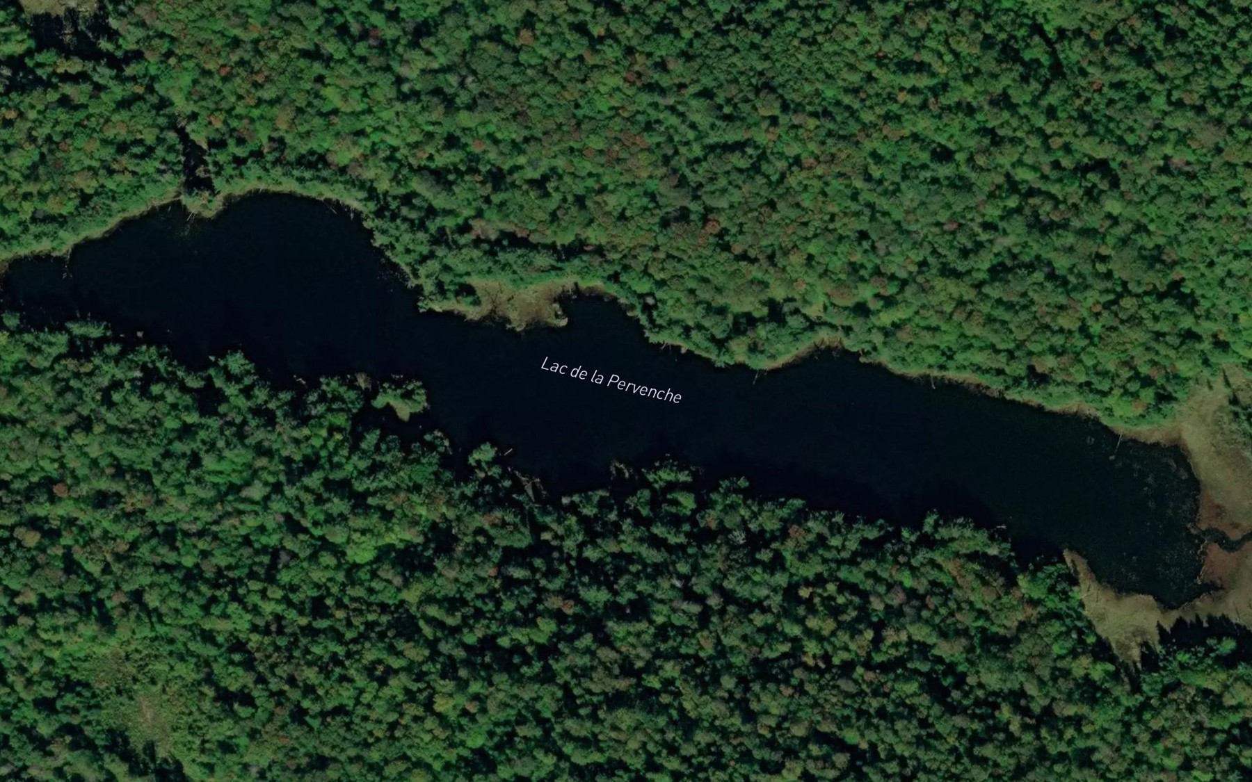 Satellite map of the Lac de la Pervenche
