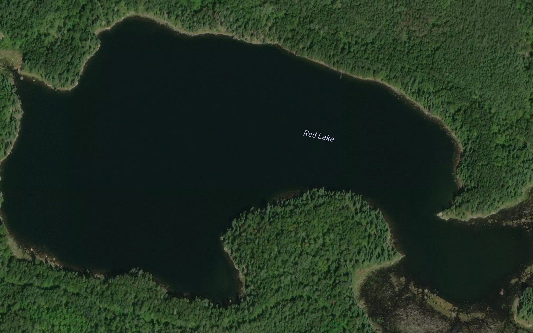 Satellite map of the Red Lake