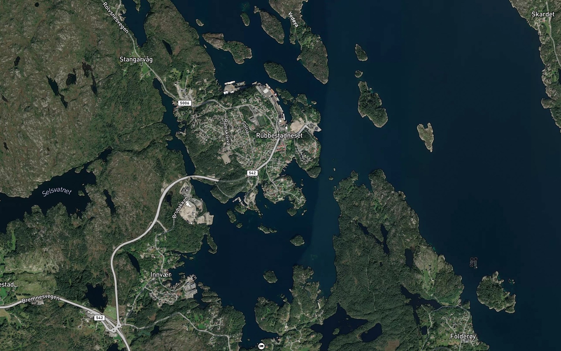 Satellite map of the Hetlevika