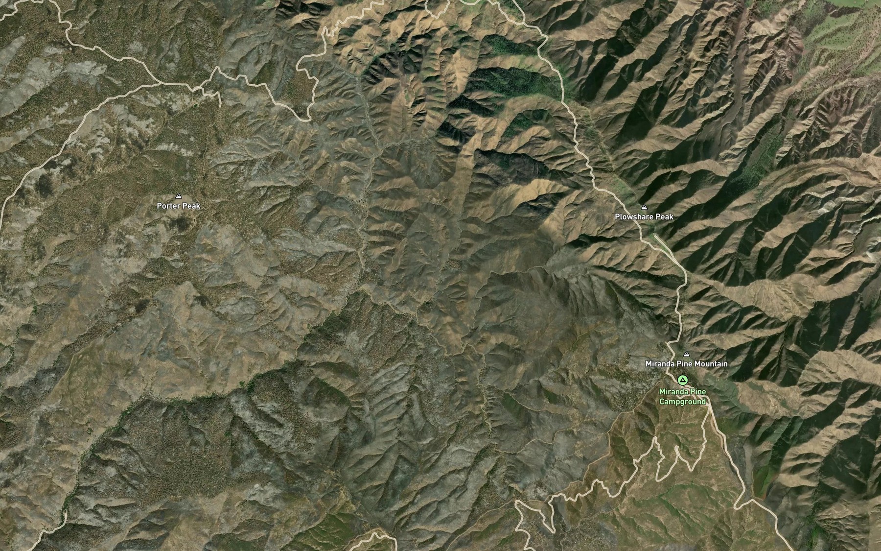 Satellite map of the Plowshare Spring