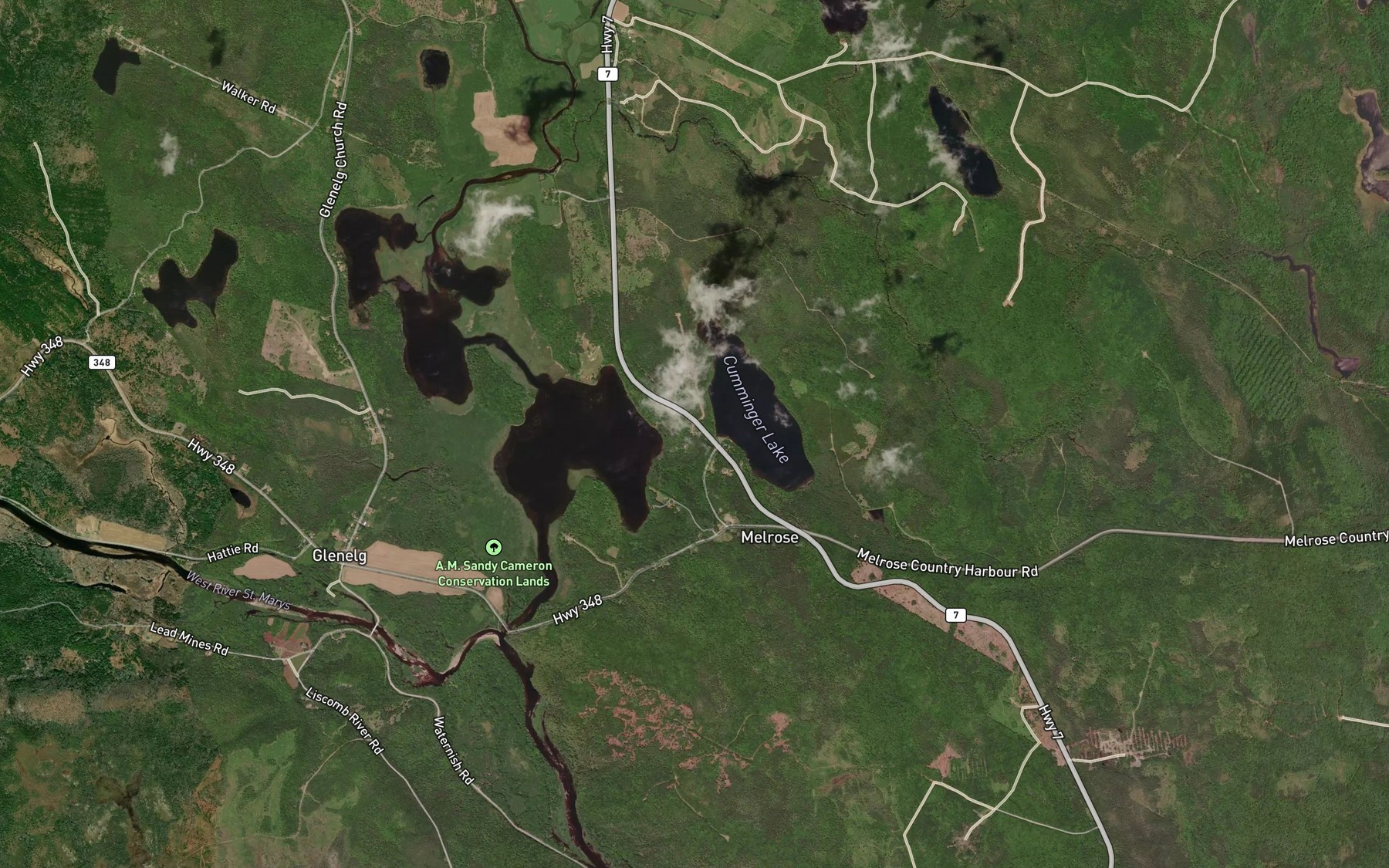 Satellite map of the The Narrows