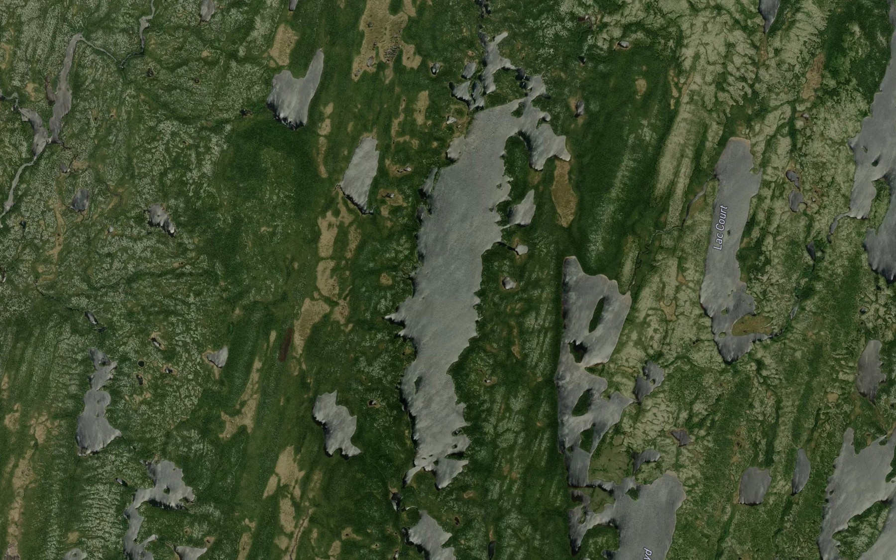 Satellite map of the Lac Mercier