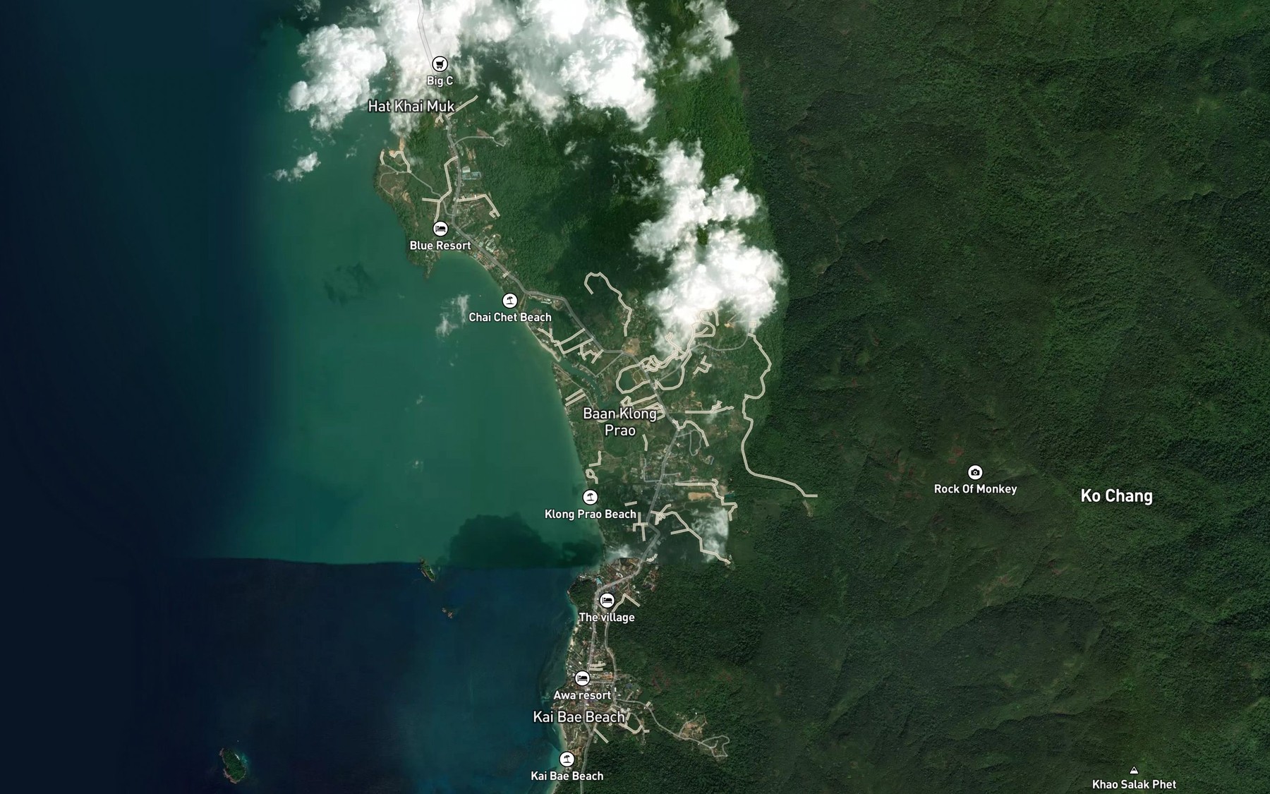 Satellite map of the Khlong Phlu