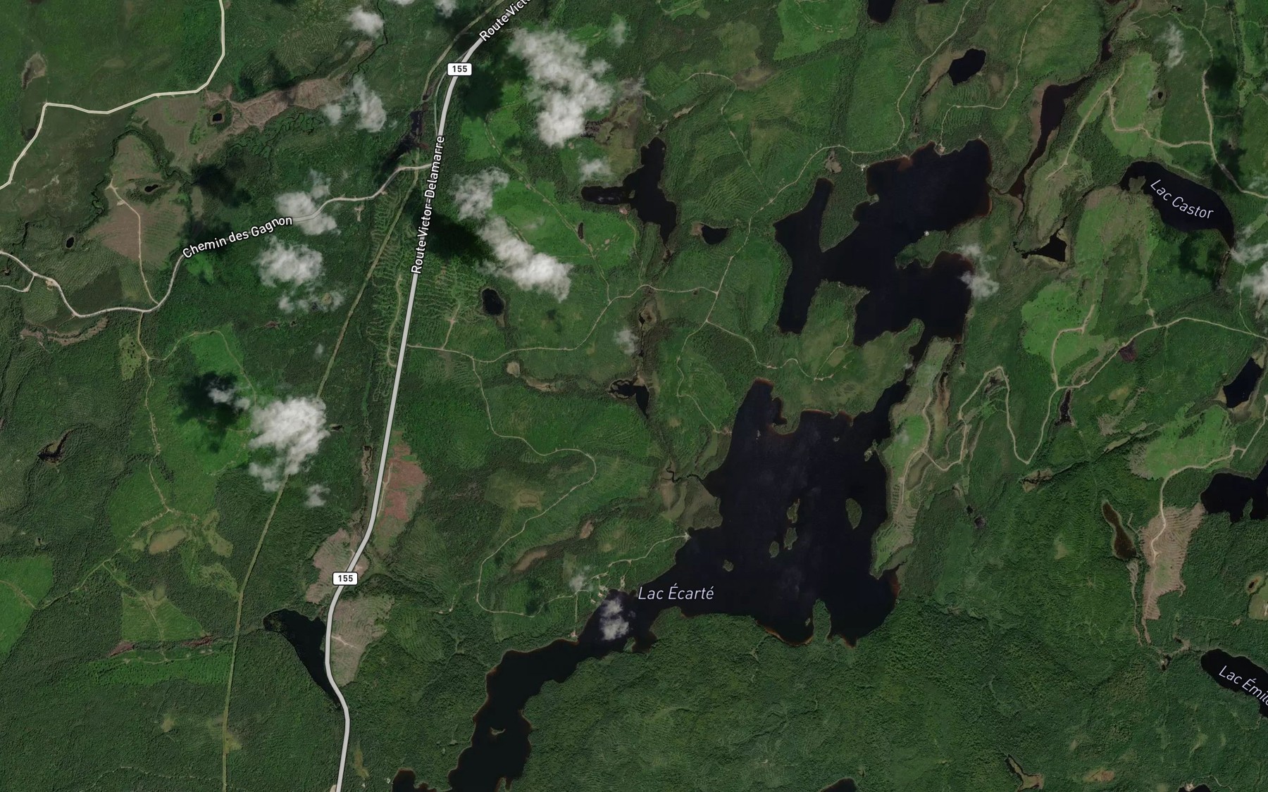 Satellite map of the Lac David