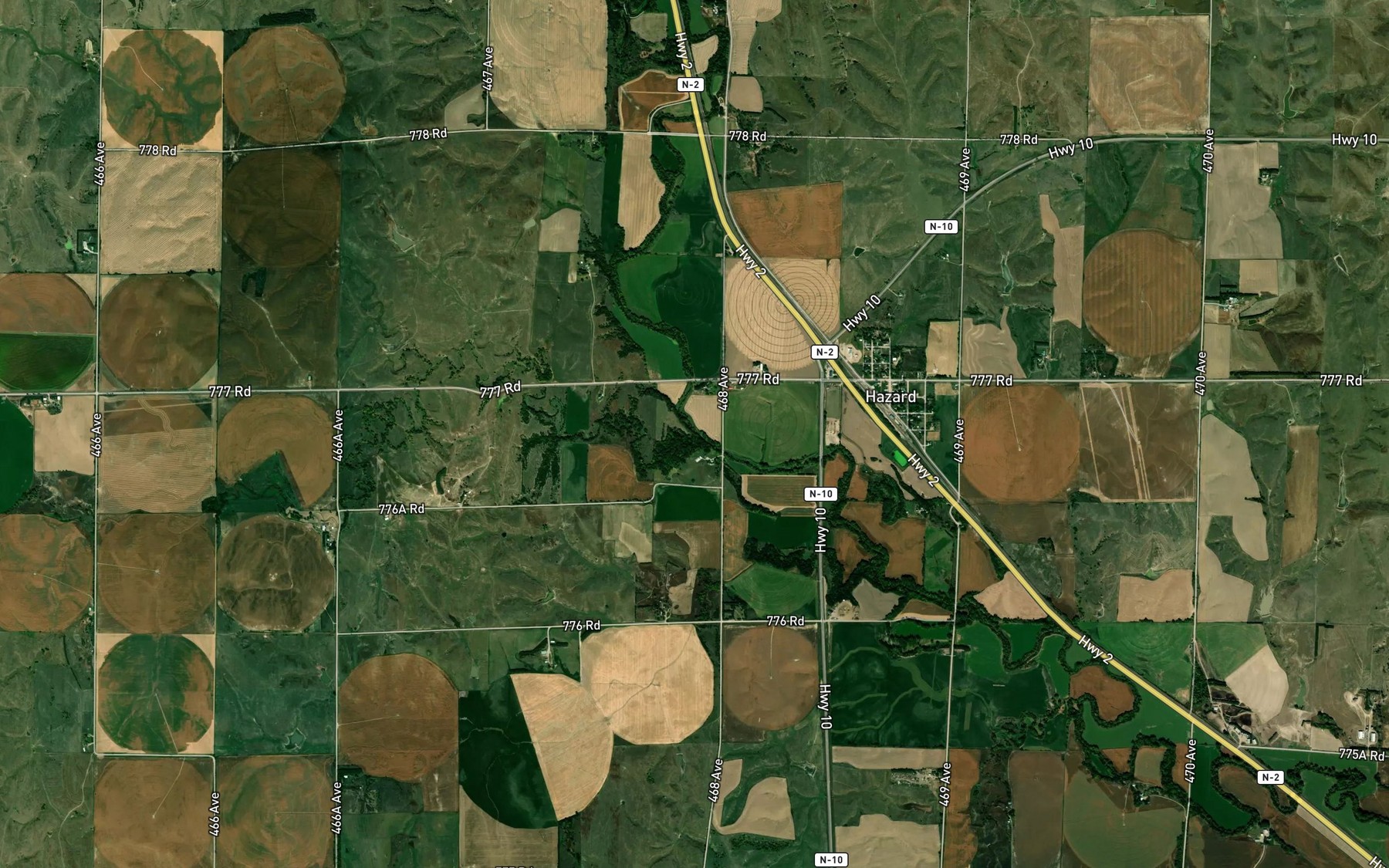 Satellite map of the Spring Branch