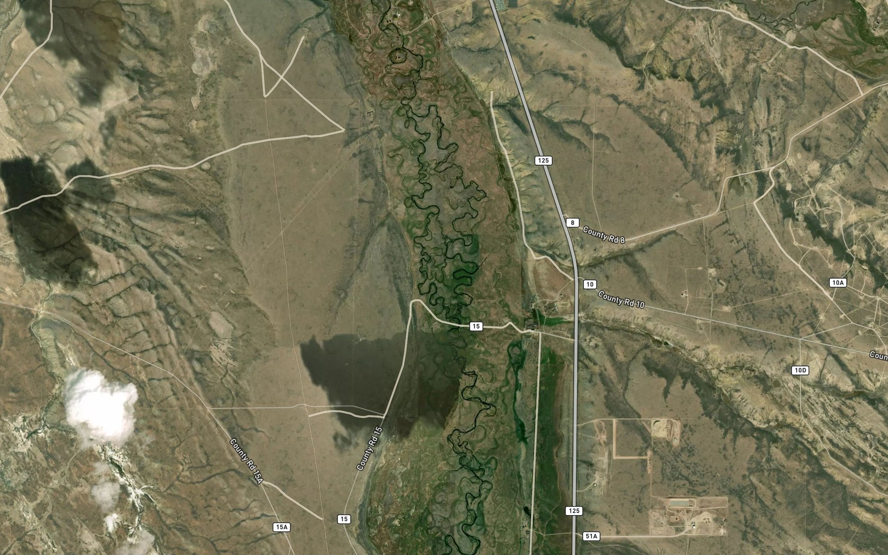 Satellite map of the Champion Ditch