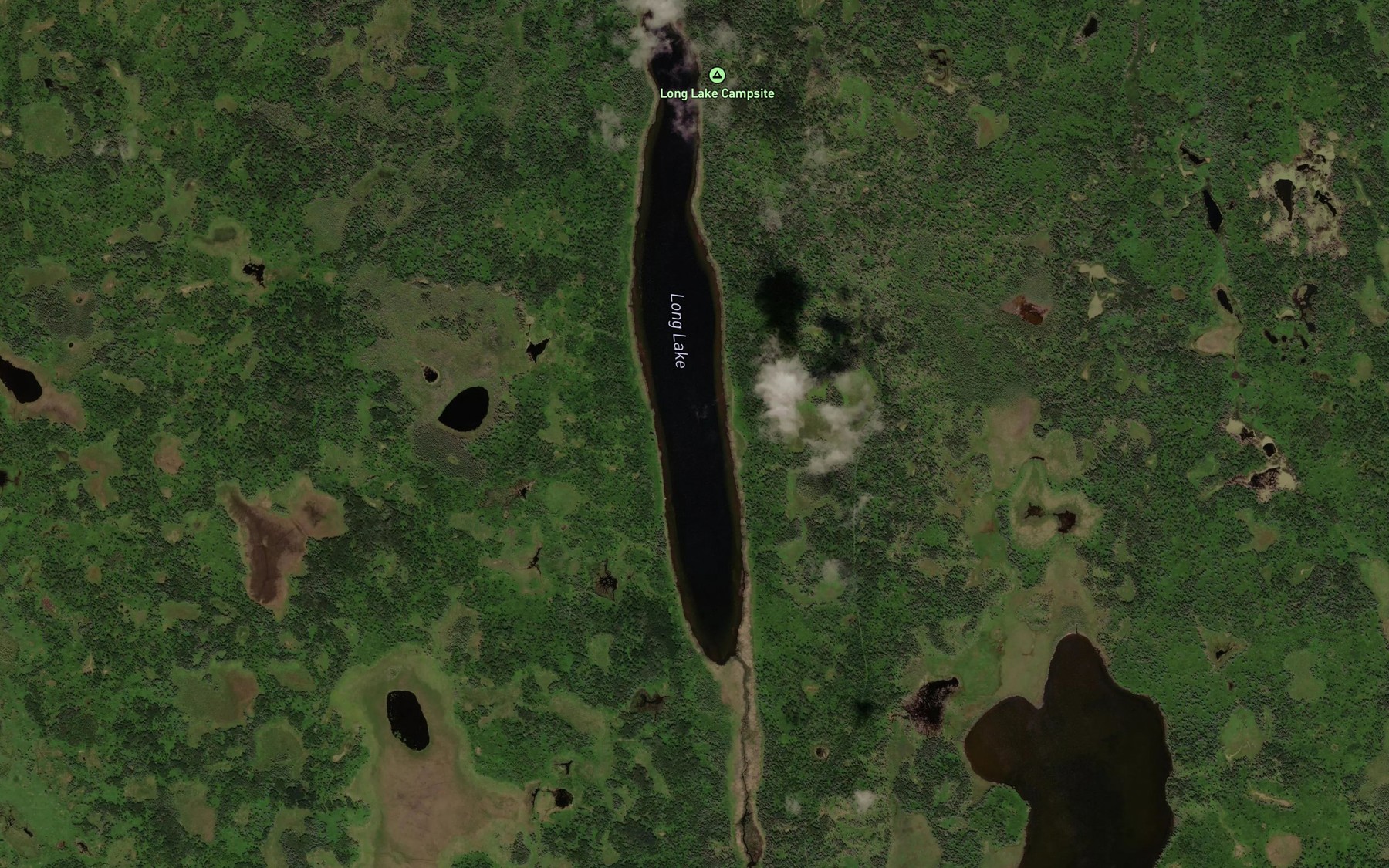 Satellite map of the Long Lake