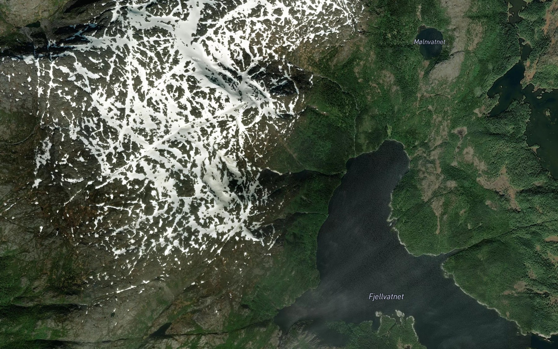Satellite map of the Lislengelva