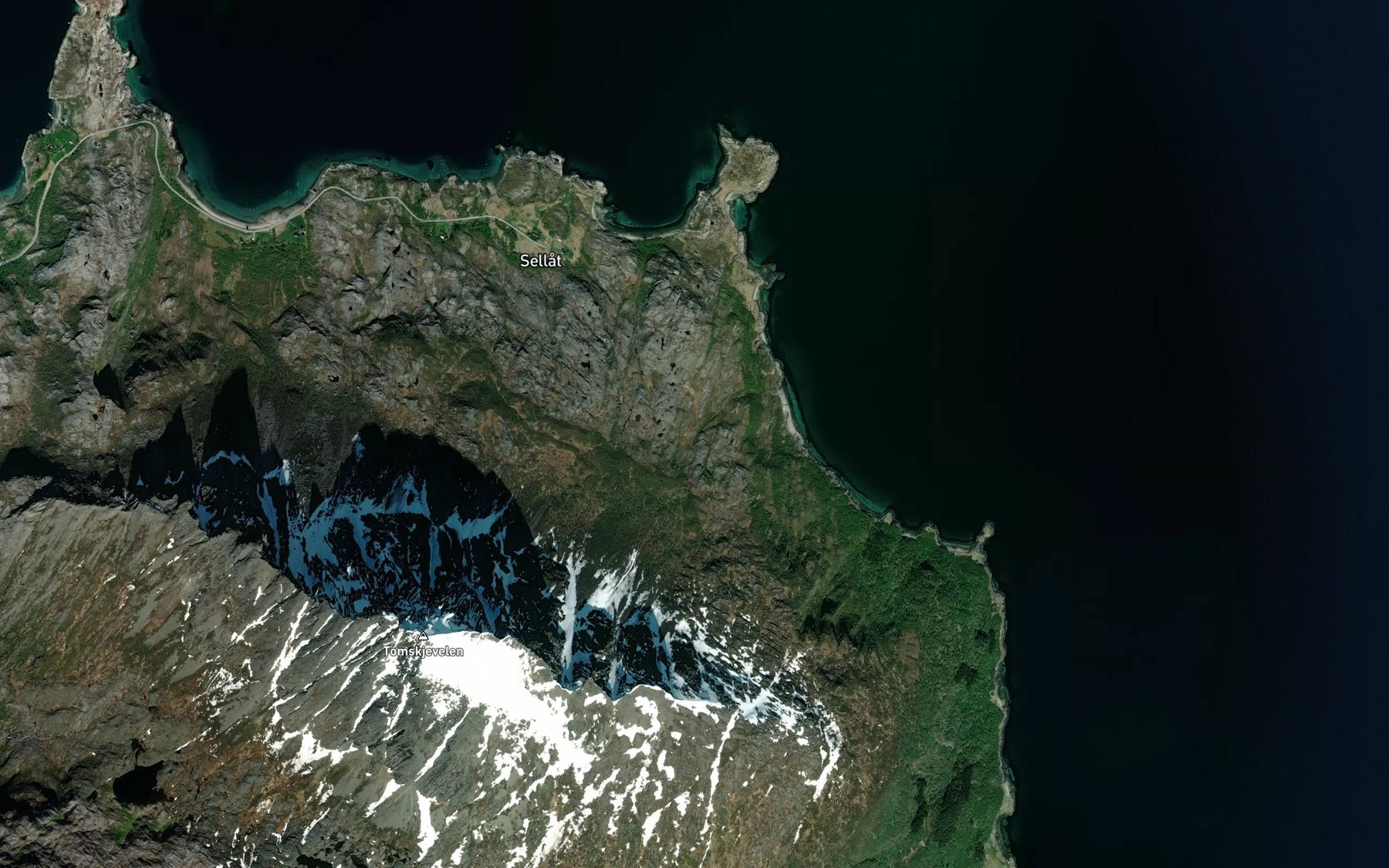 Satellite map of the Sandvikbekken