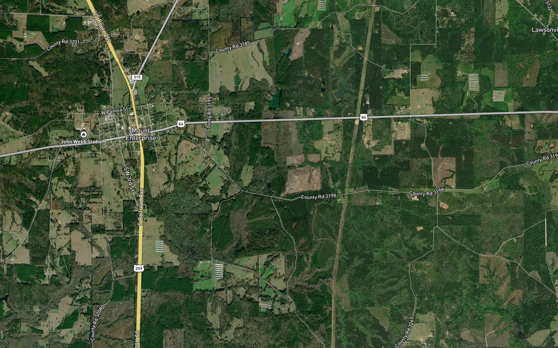 Satellite map of the Lawler Branch