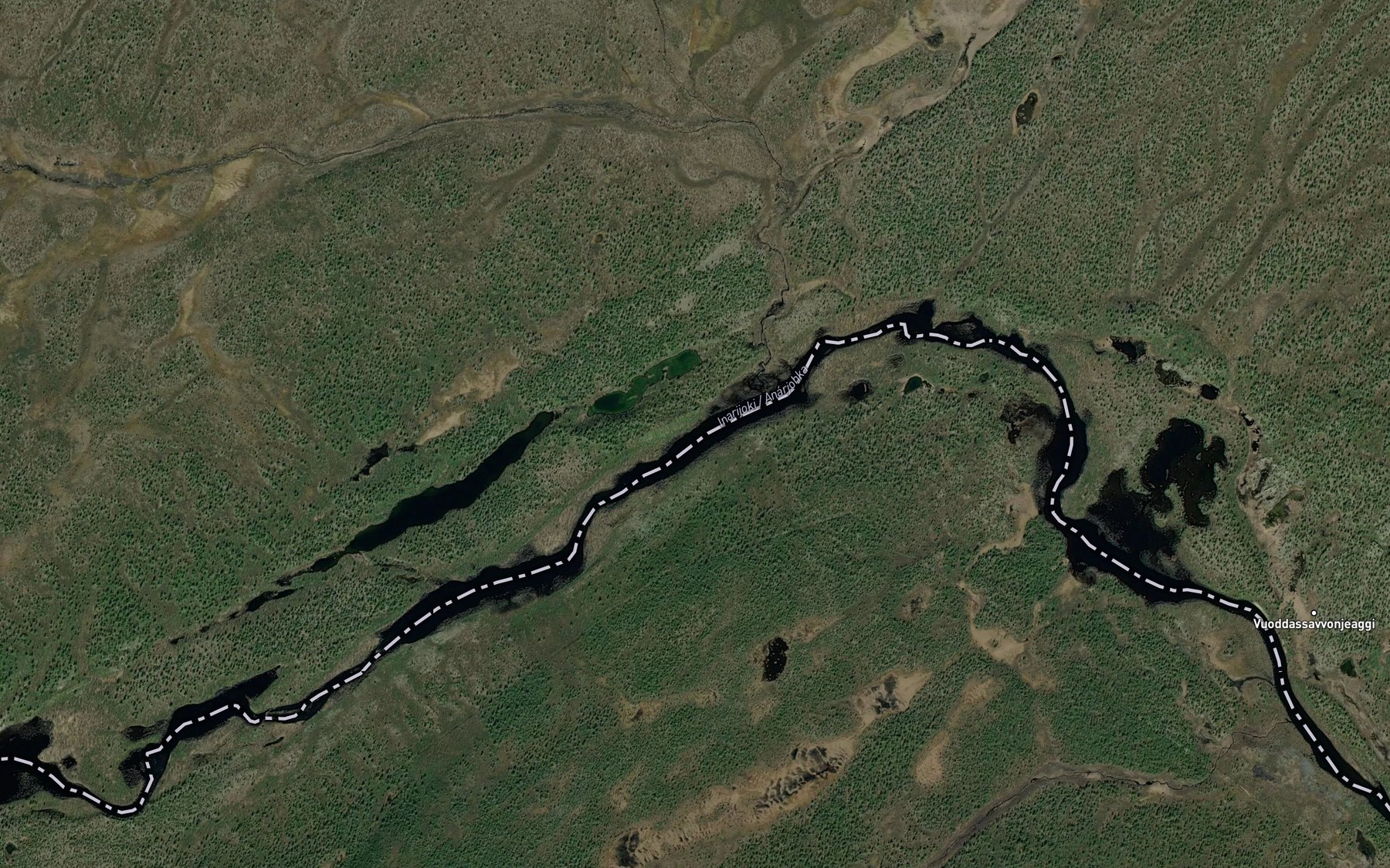 Satellite map of the Vuolit Giellasansavu