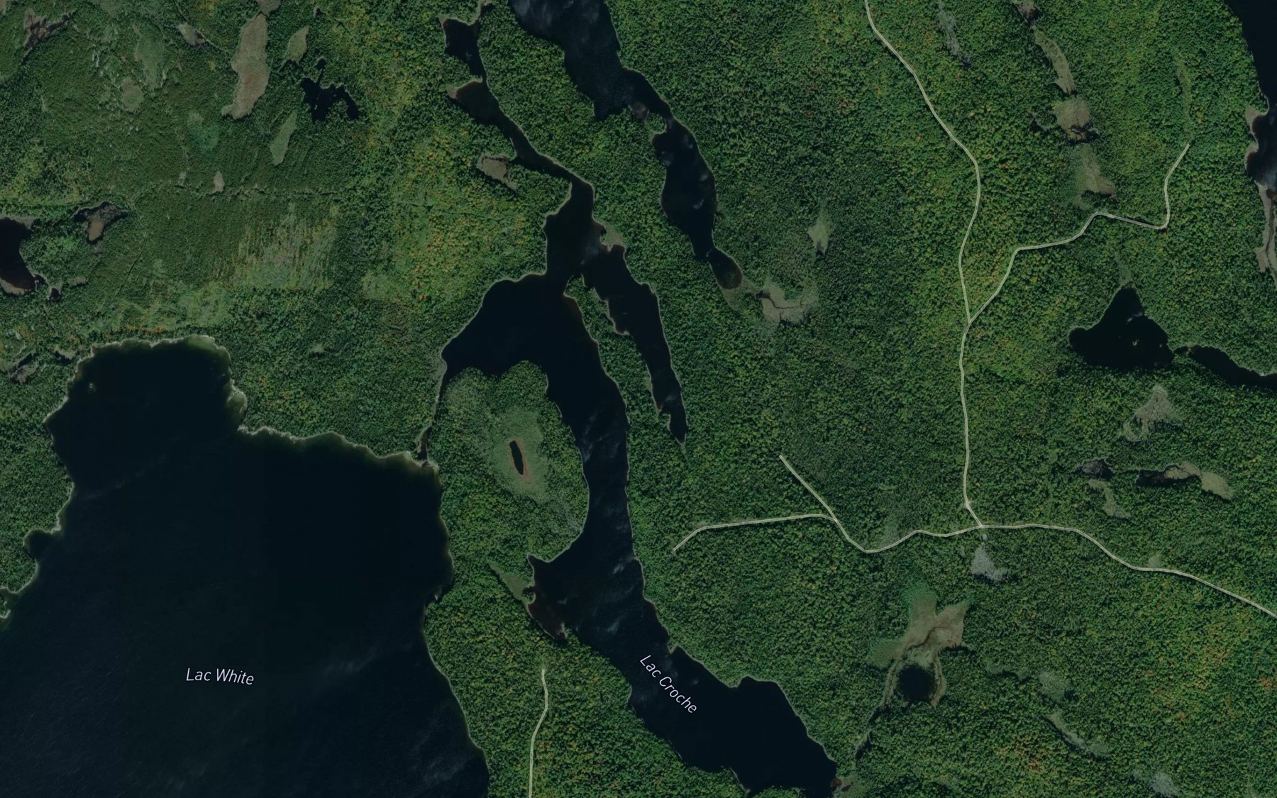 Satellite map of the Lac Croche