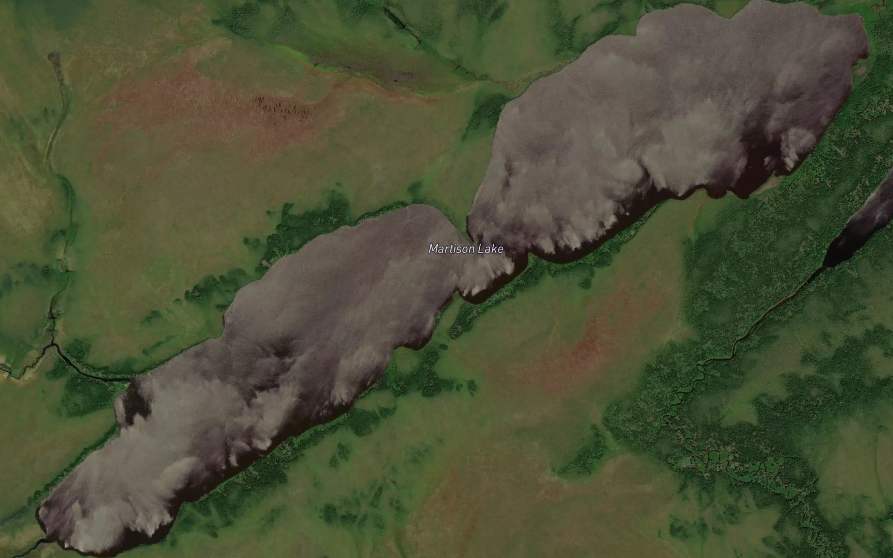 Satellite map of the Martison Lake