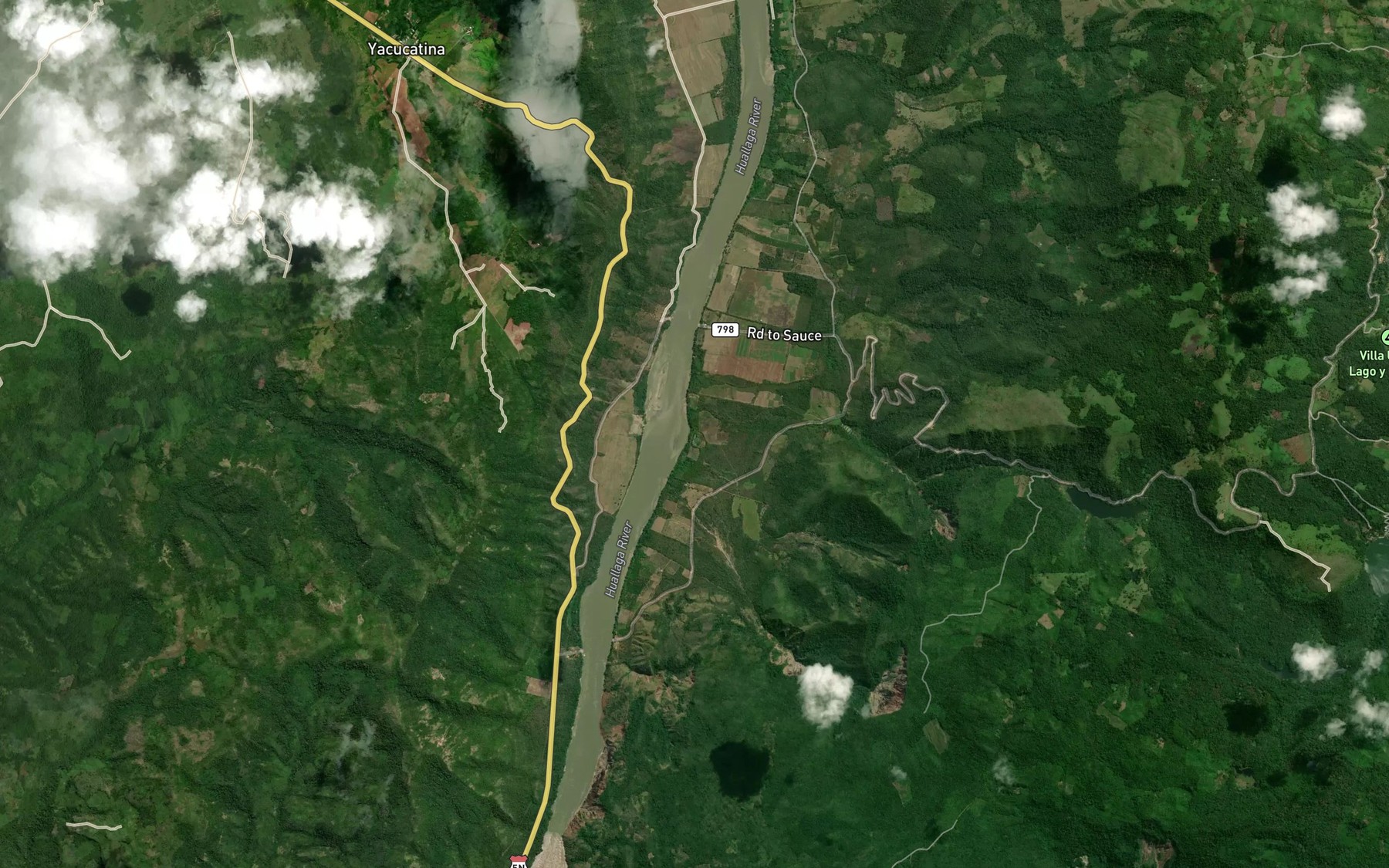 Satellite map of the Quebrada Yanacachi