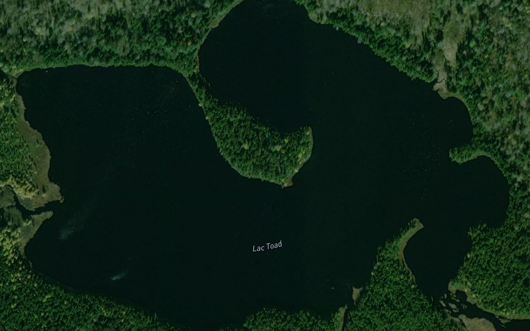 Satellite map of the Lac Toad