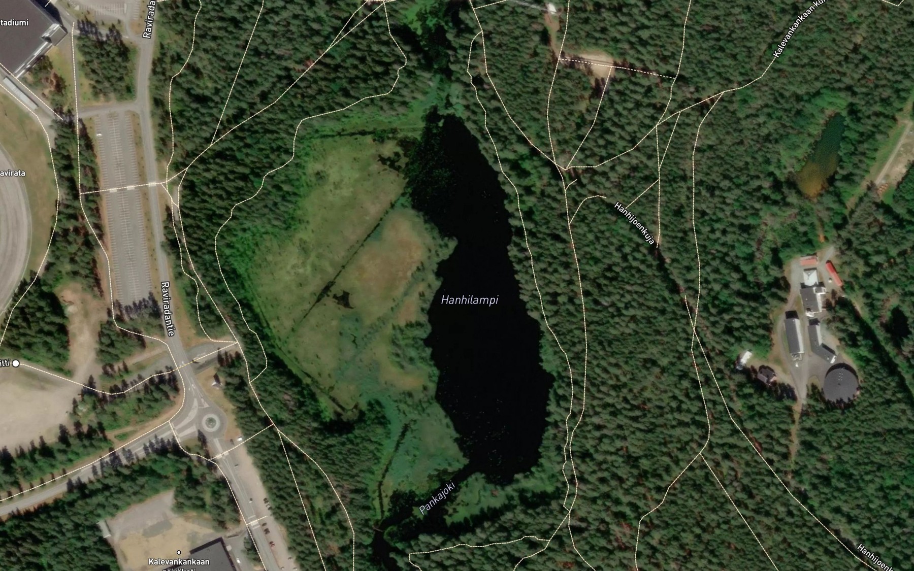 Satellite map of the Hanhilampi