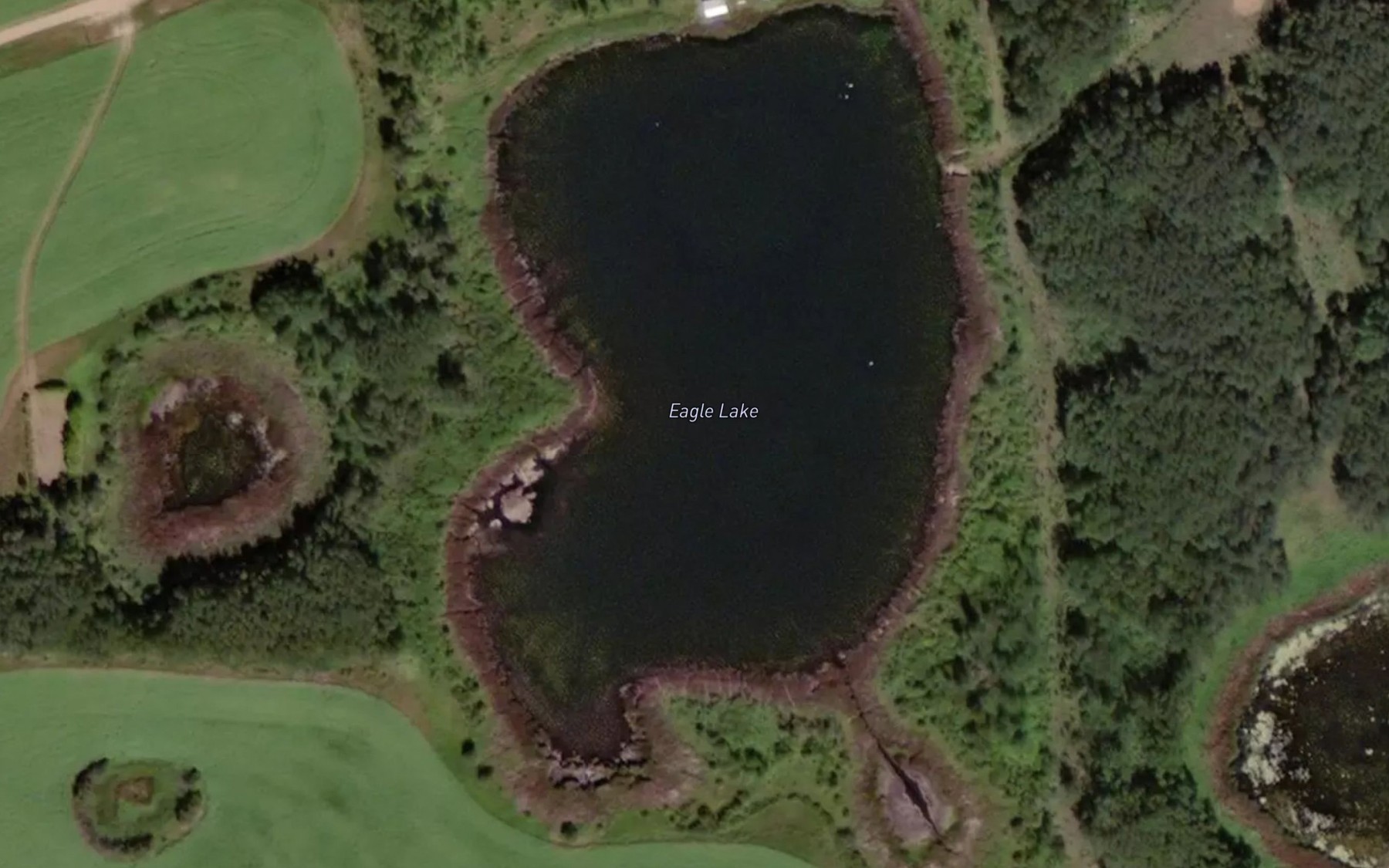 Satellite map of the Eagle Lake