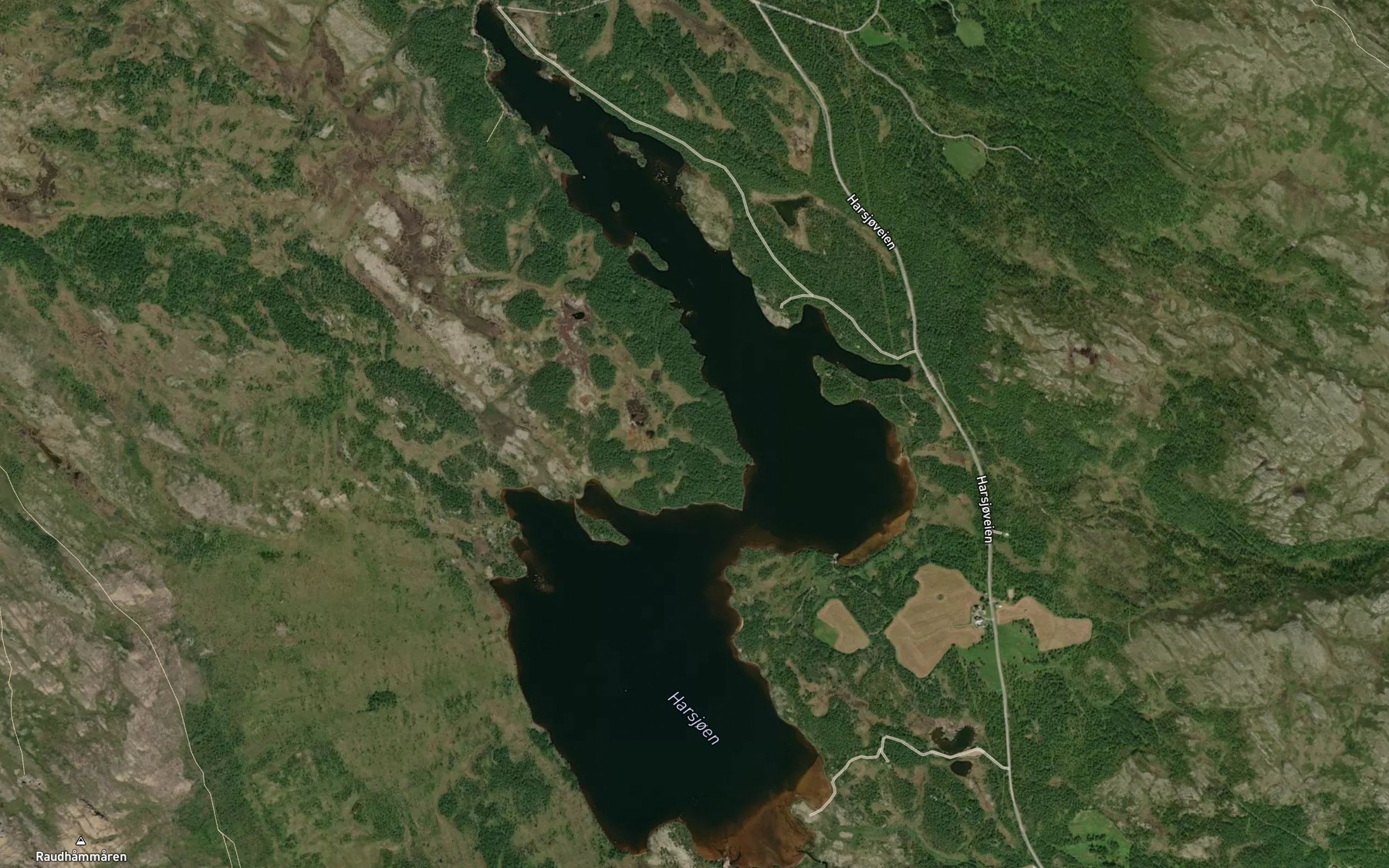 Satellite map of the Harsjoen