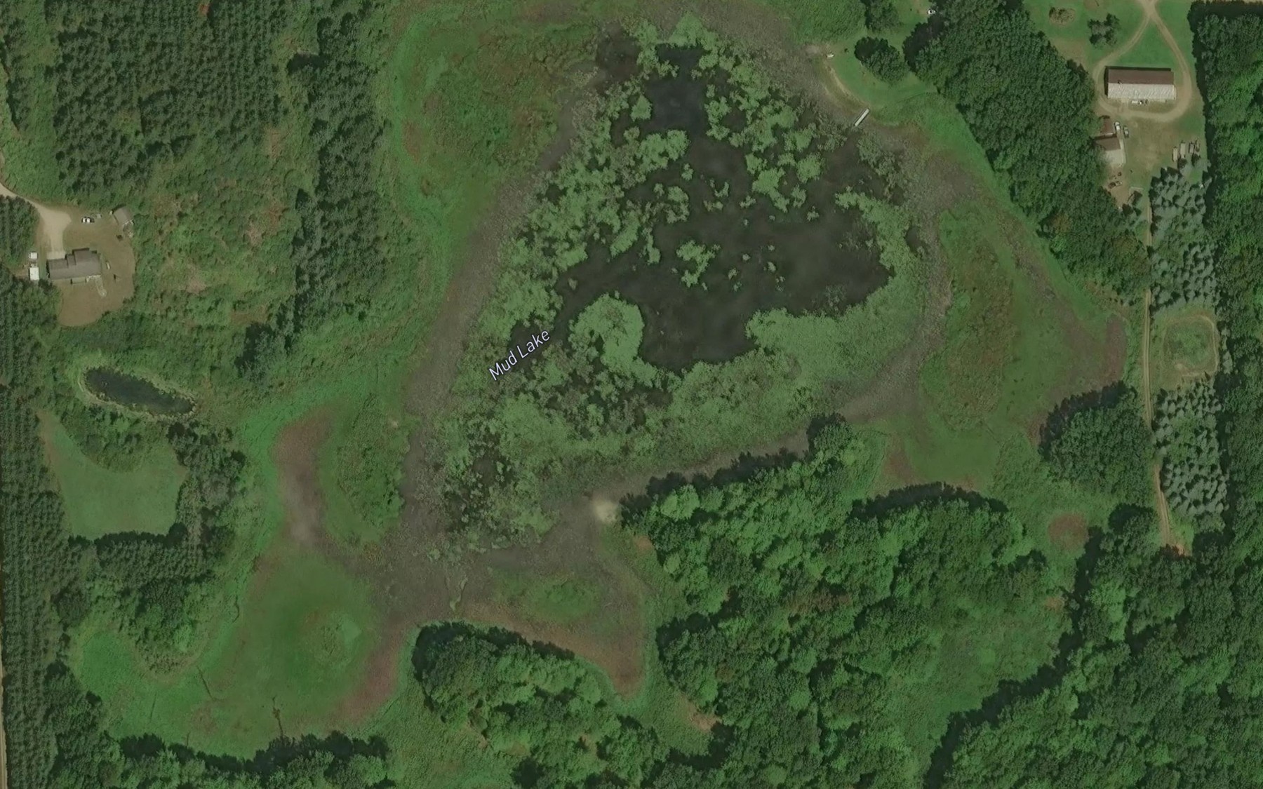 Satellite map of the Mud Lake