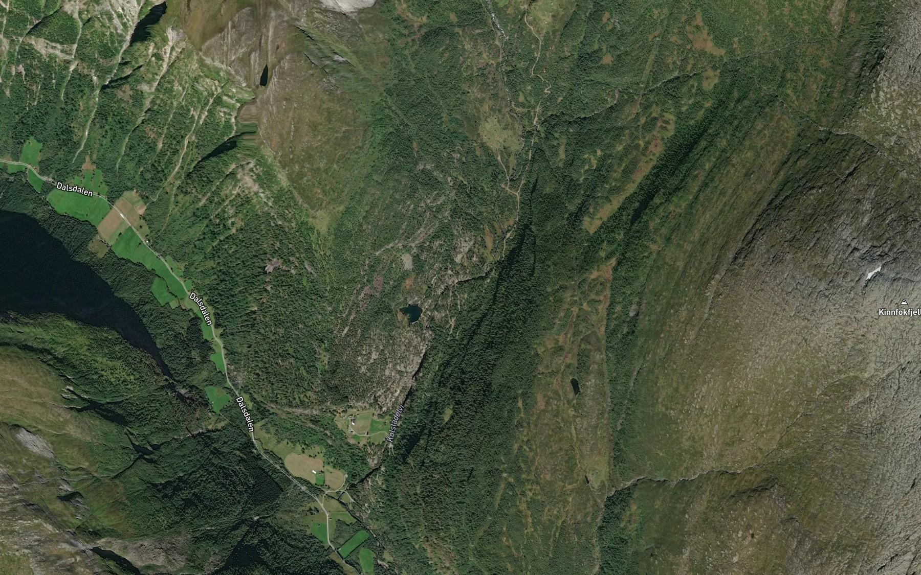 Satellite map of the Petersfossen