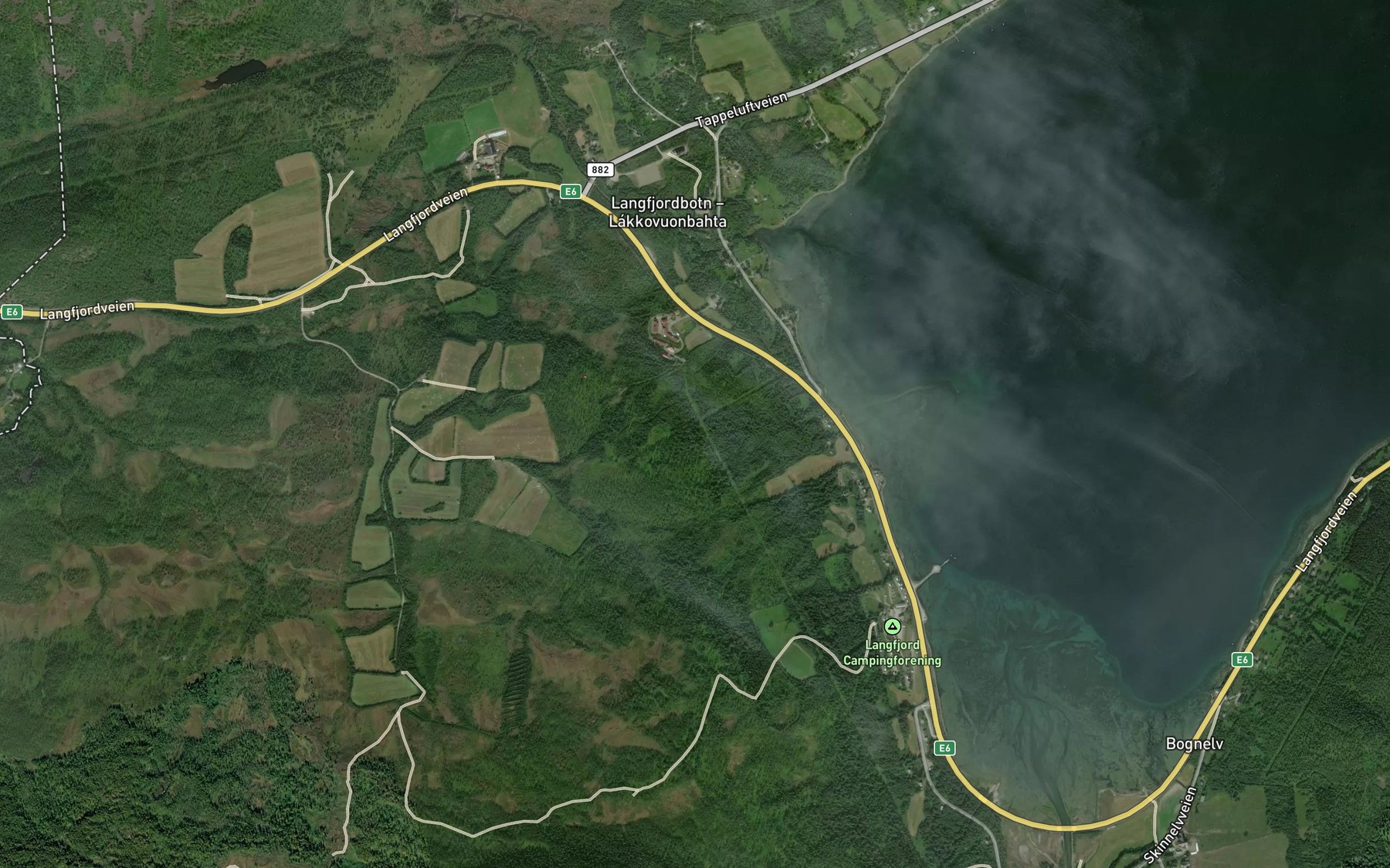 Satellite map of the Russelva