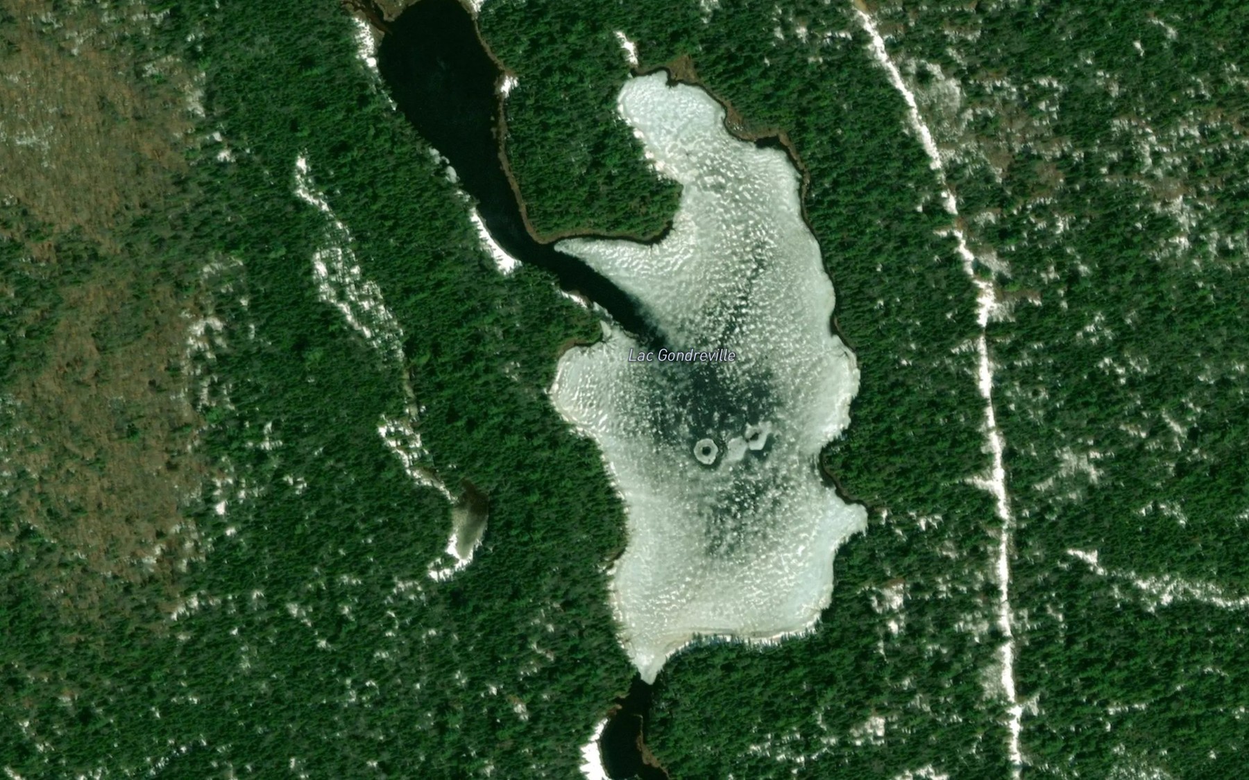 Satellite map of the Lac Gondreville
