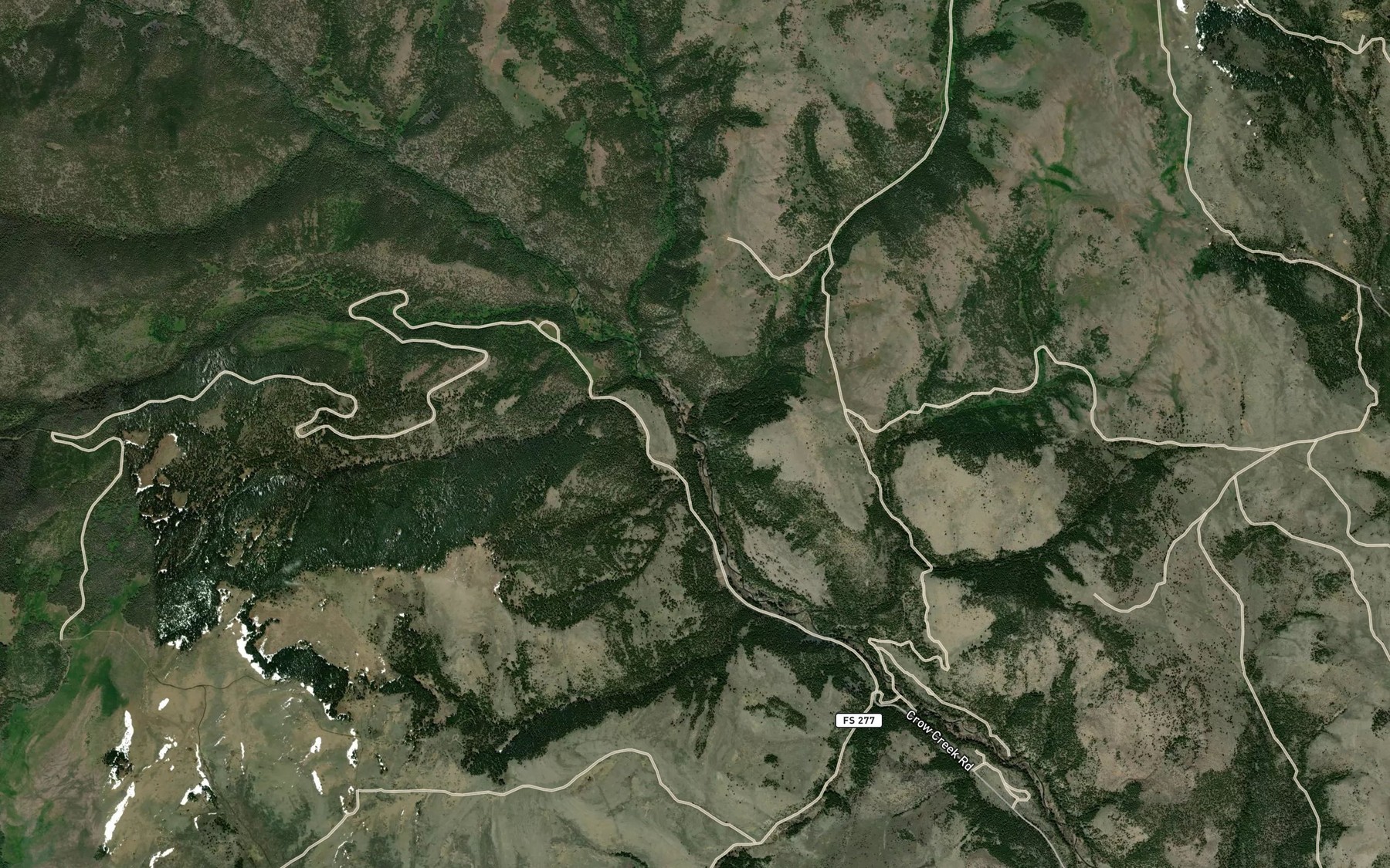 Satellite map of the Eagle Creek