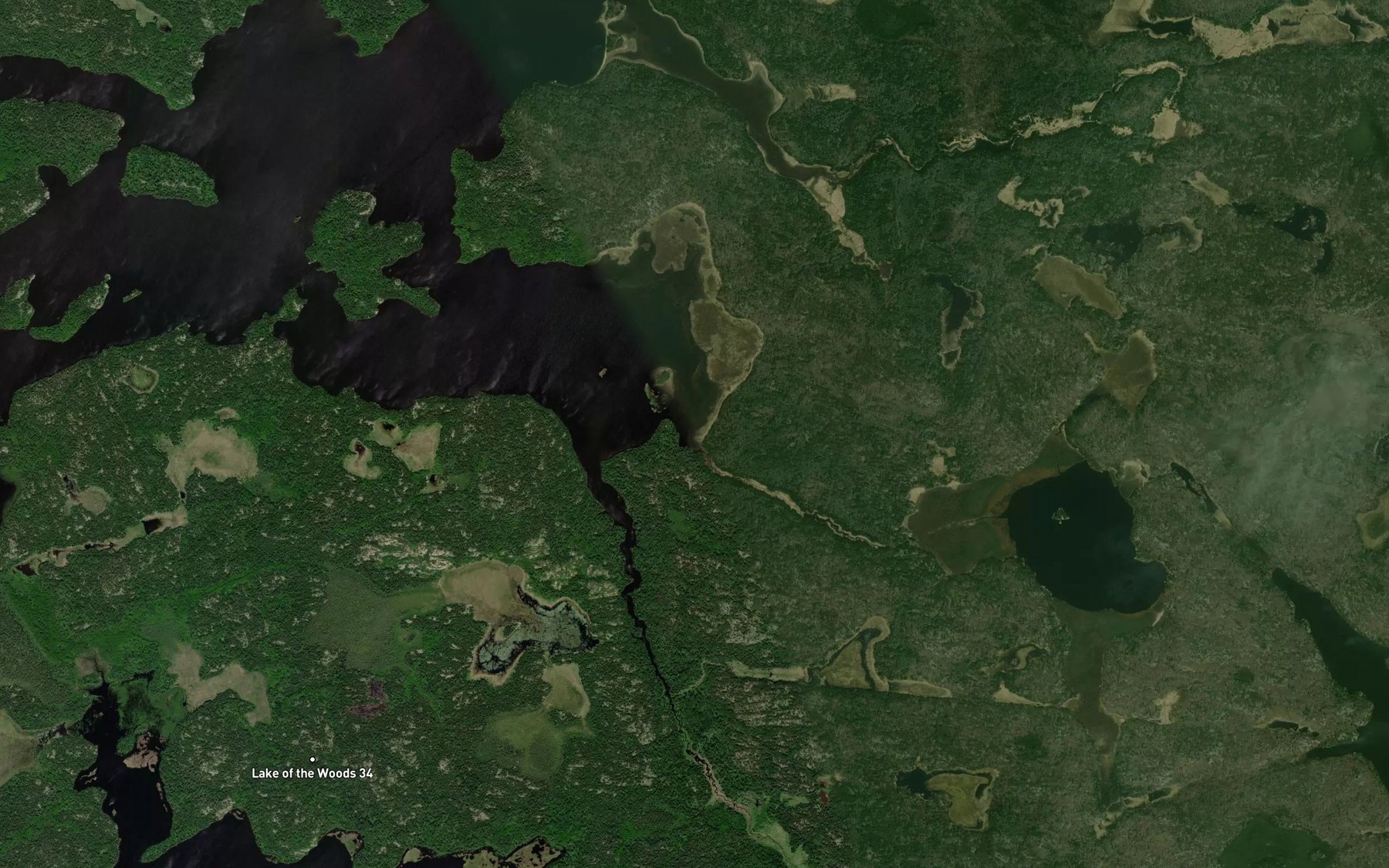 Satellite map of the Boggy Bay