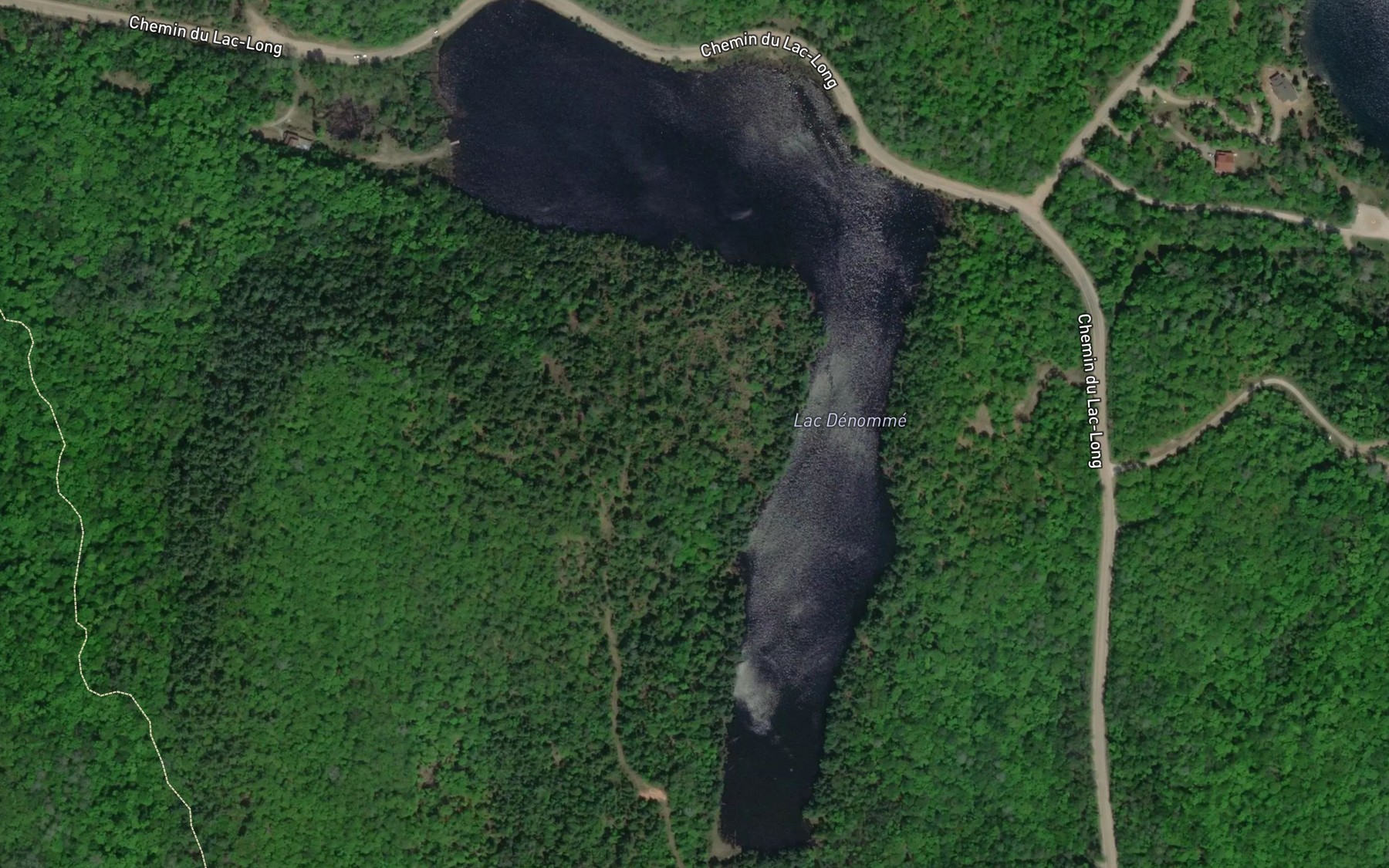 Satellite map of the Lac Denomme