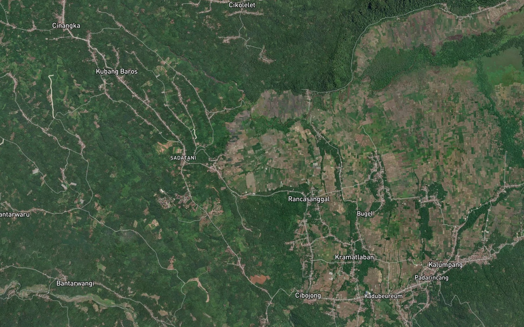 Satellite map of the Ci Riung