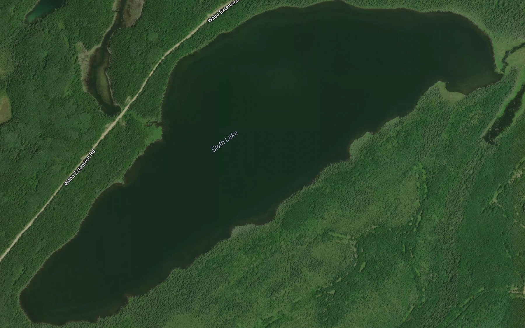 Satellite map of the Sloth Lake