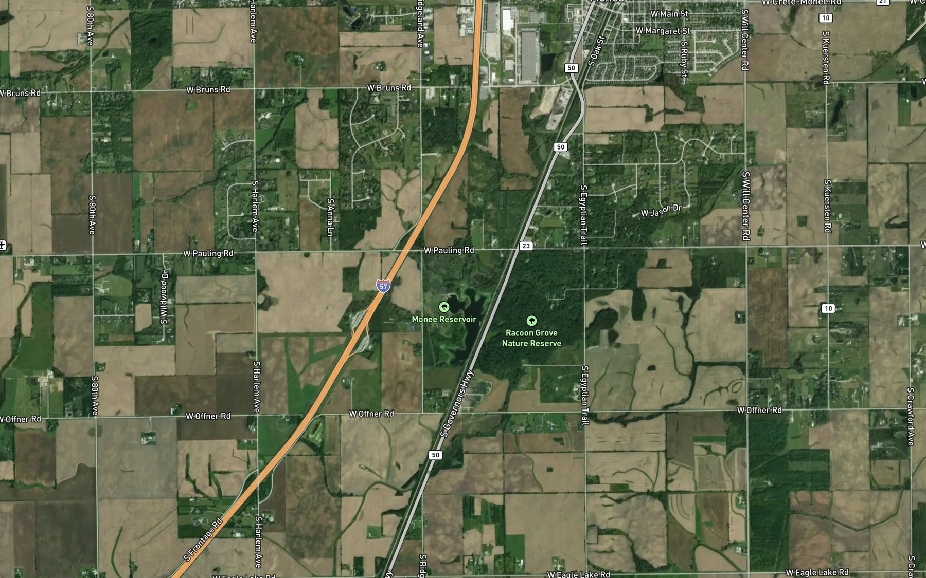 Satellite map of the Spot 1