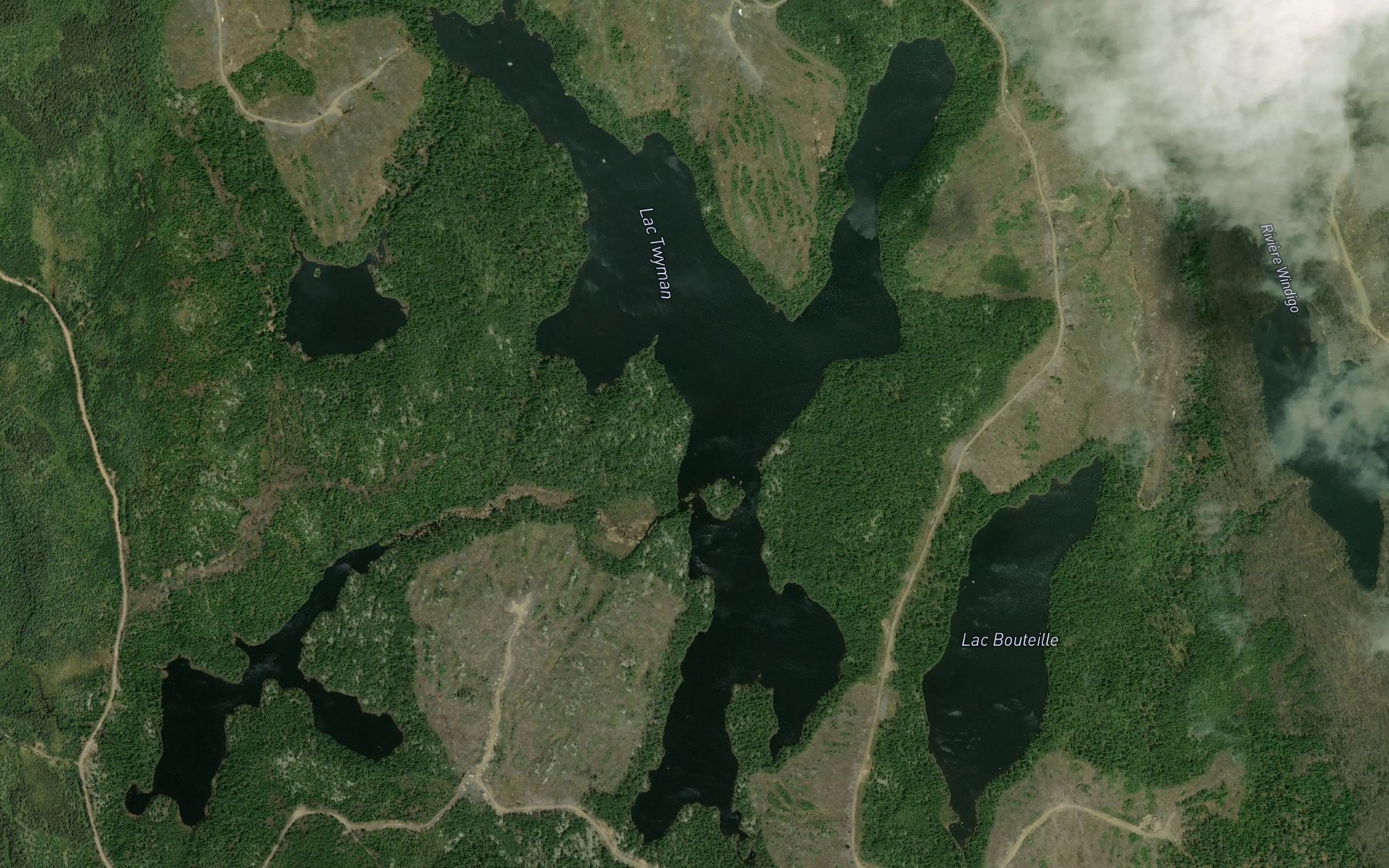 Satellite map of the Lac Twyman