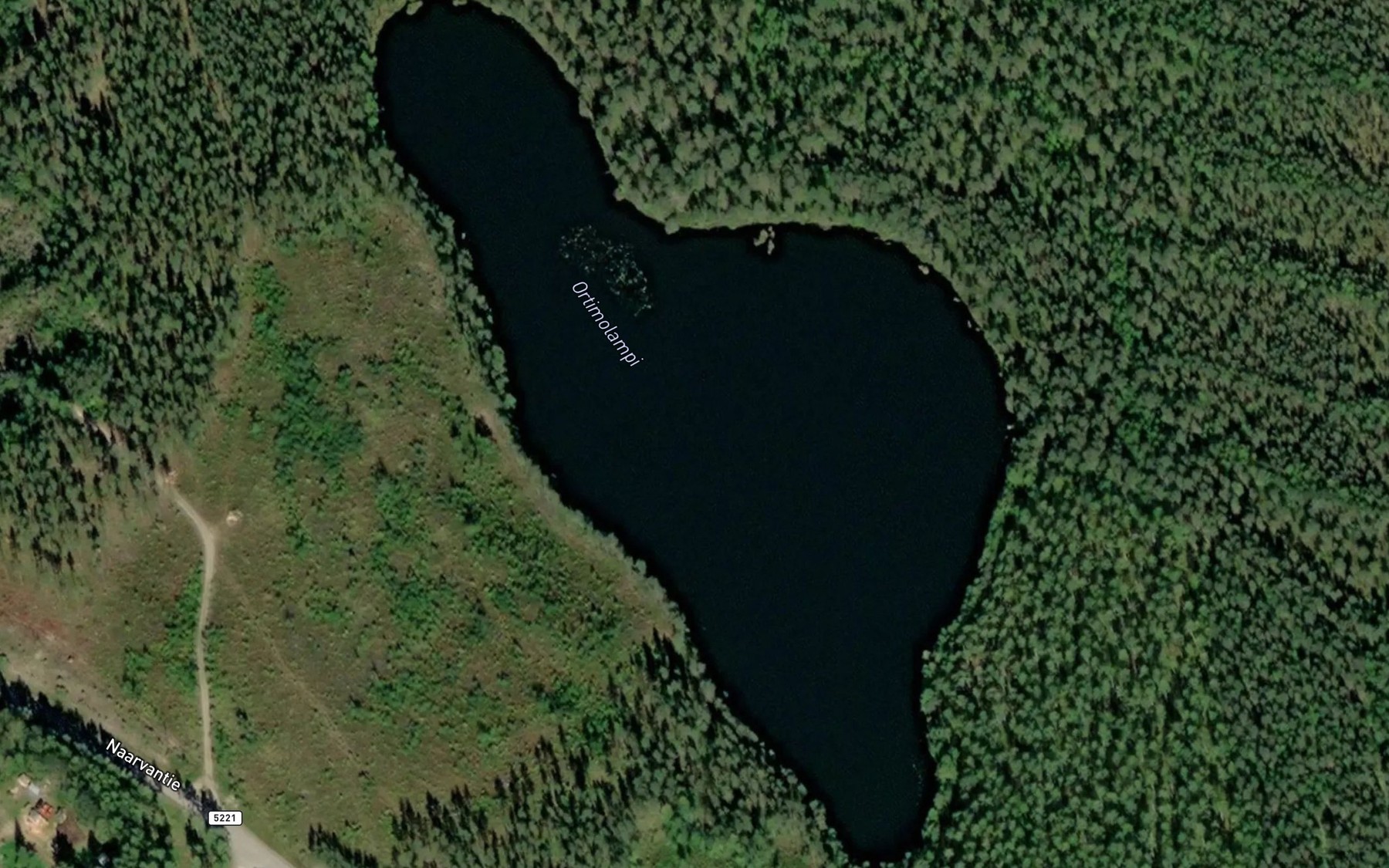 Satellite map of the Ortimolampi
