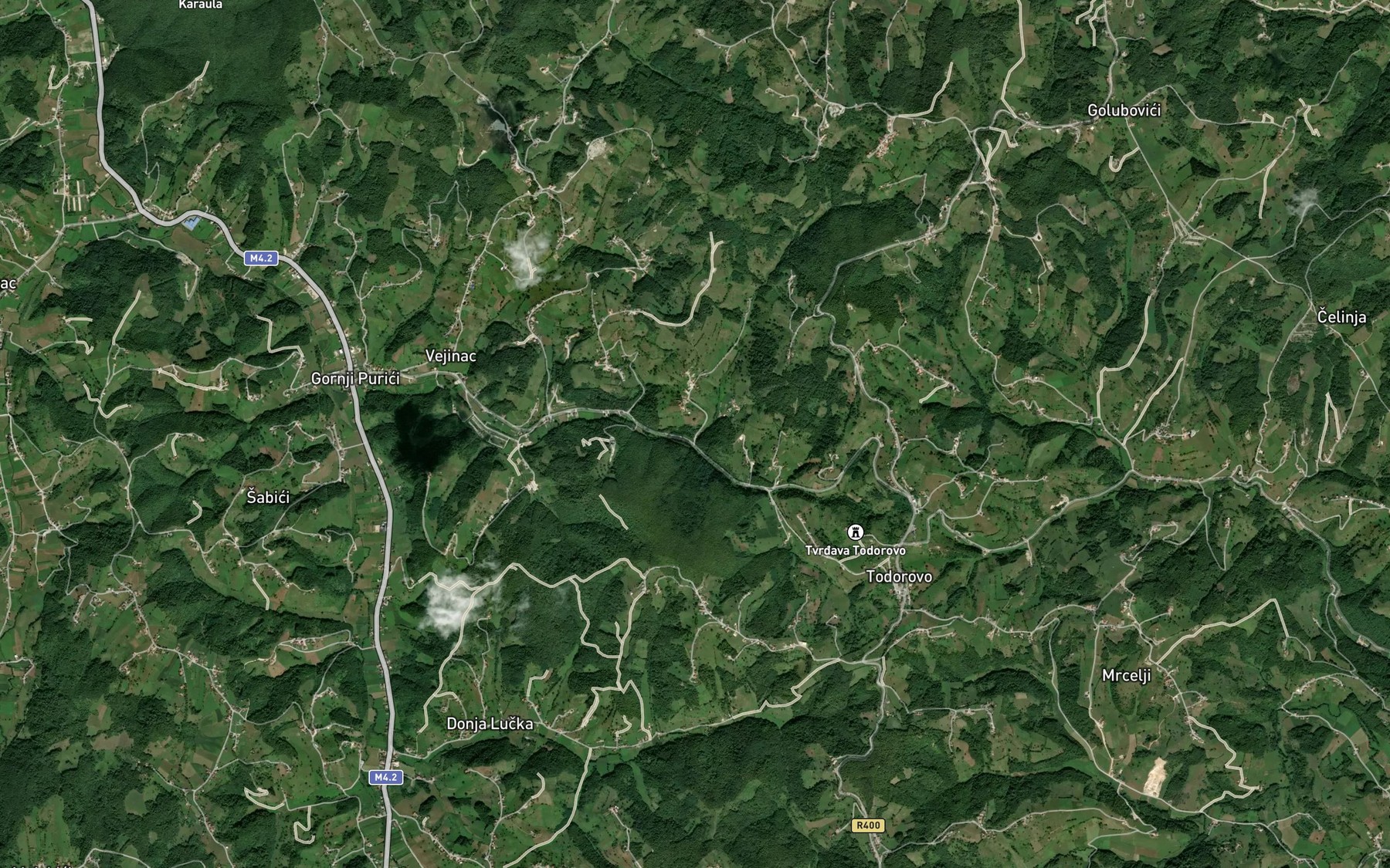 Satellite map of the Duboki Potok
