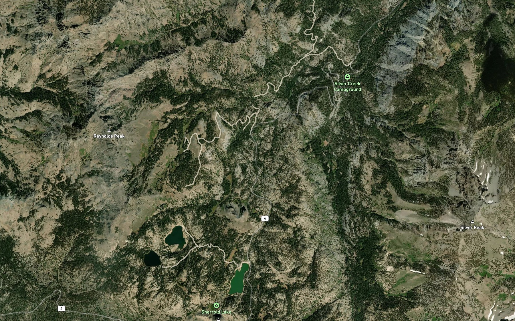 Satellite map of the Kinney Creek