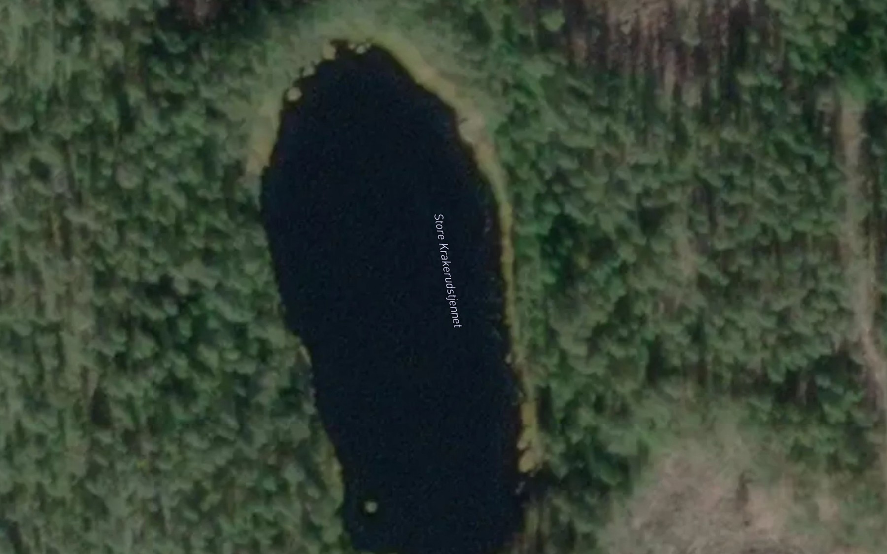 Satellite map of the Store Krakerudstjennet