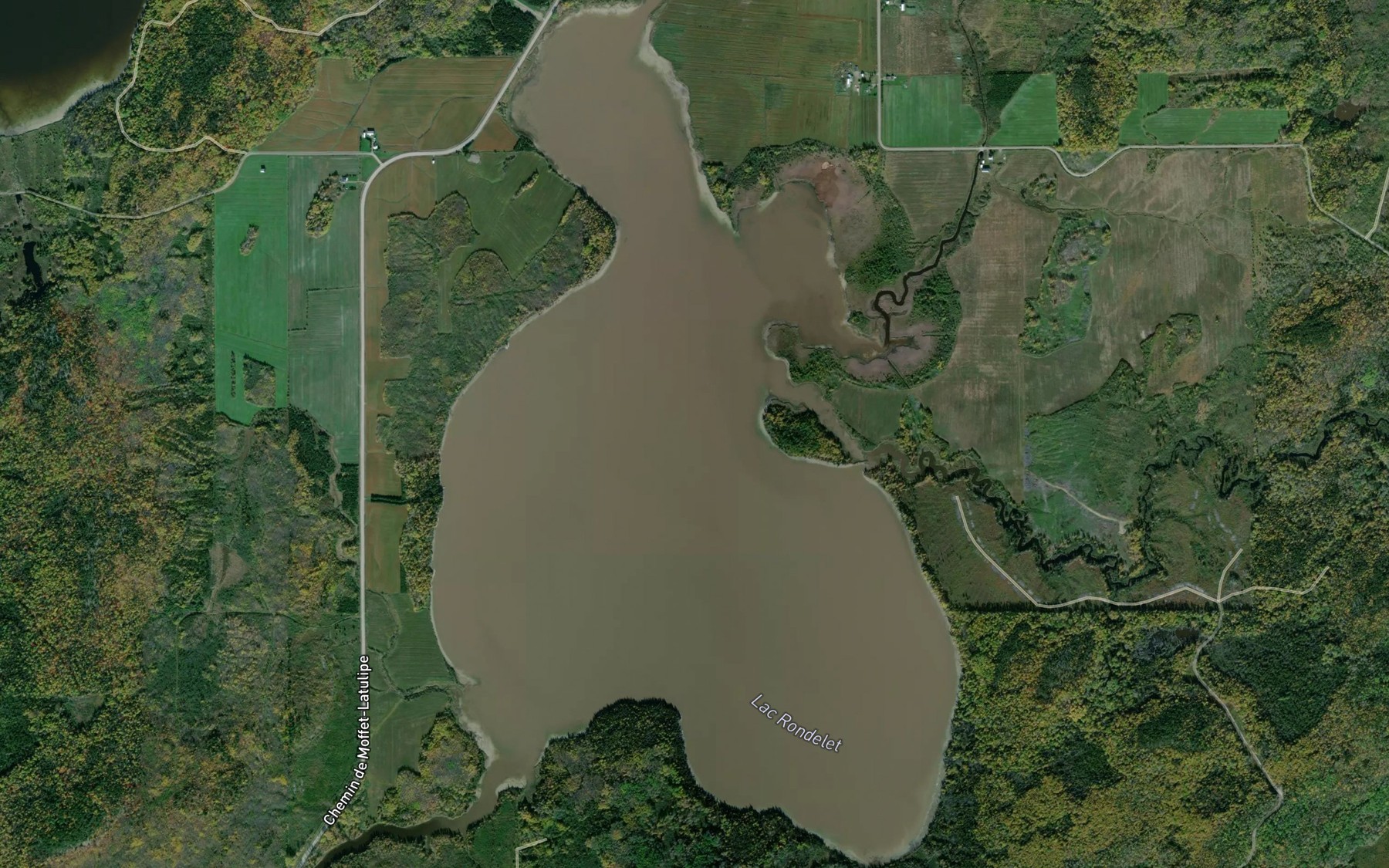 Satellite map of the Lac Rondelet