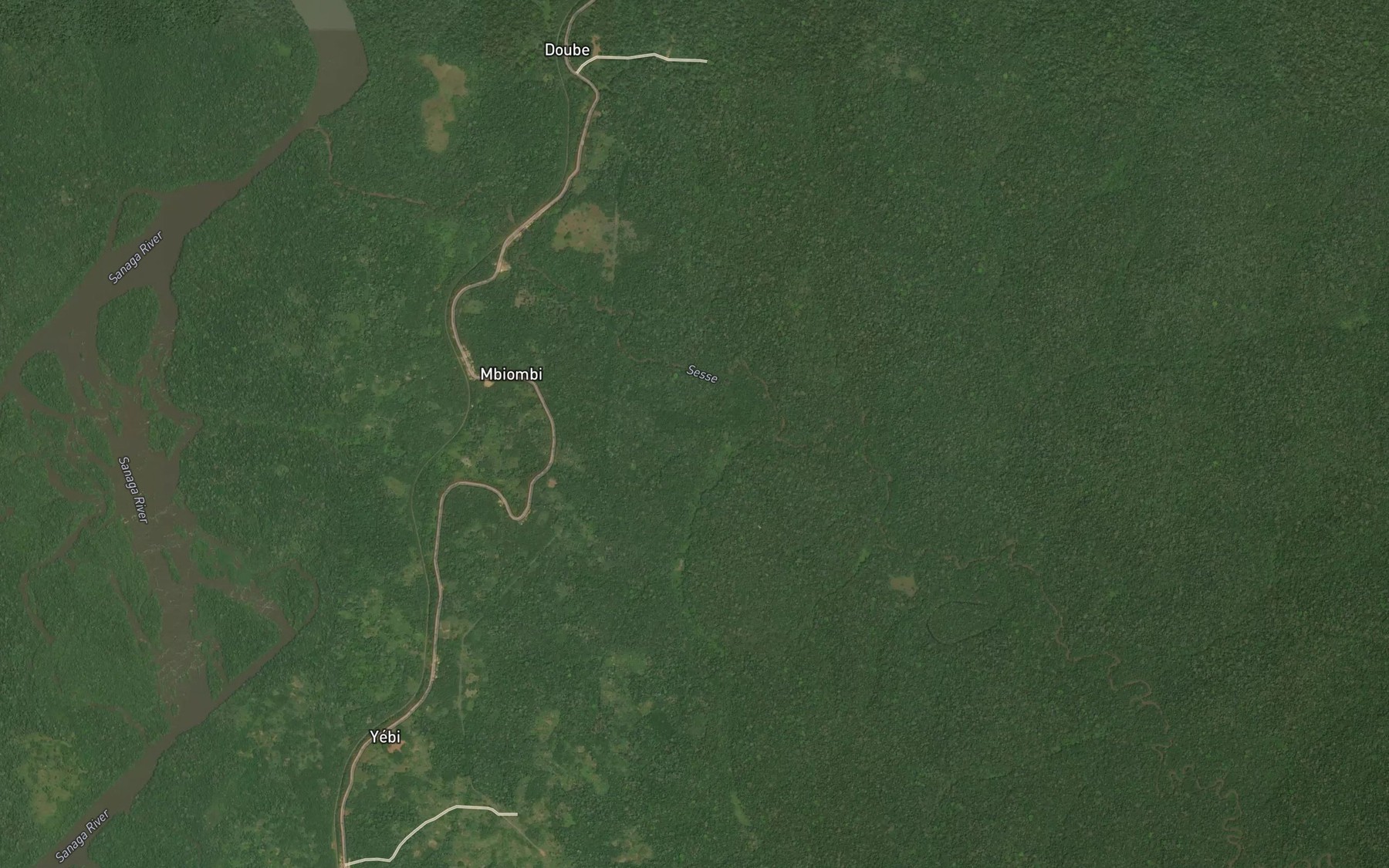 Satellite map of the Doumene