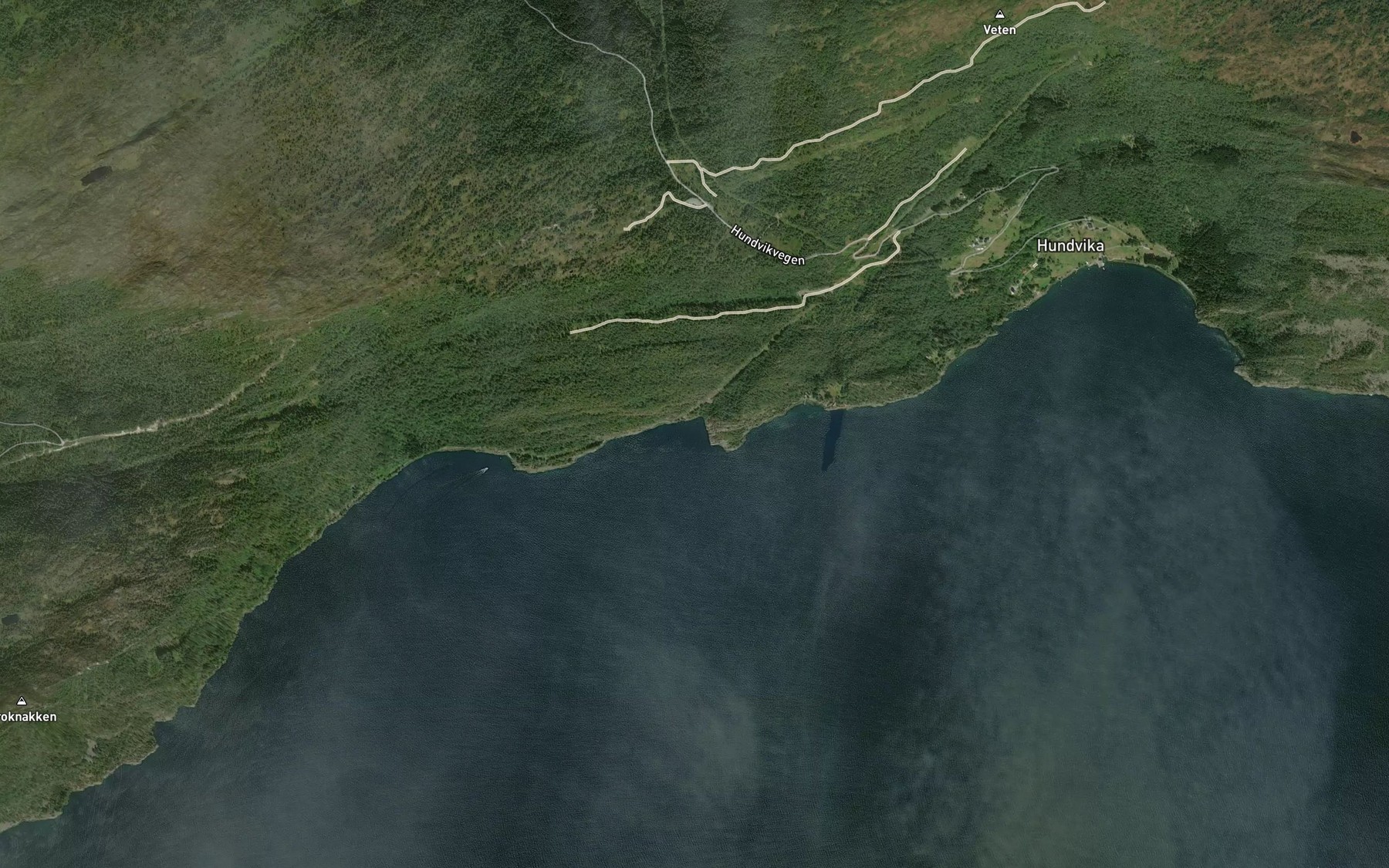 Satellite map of the Djupevika
