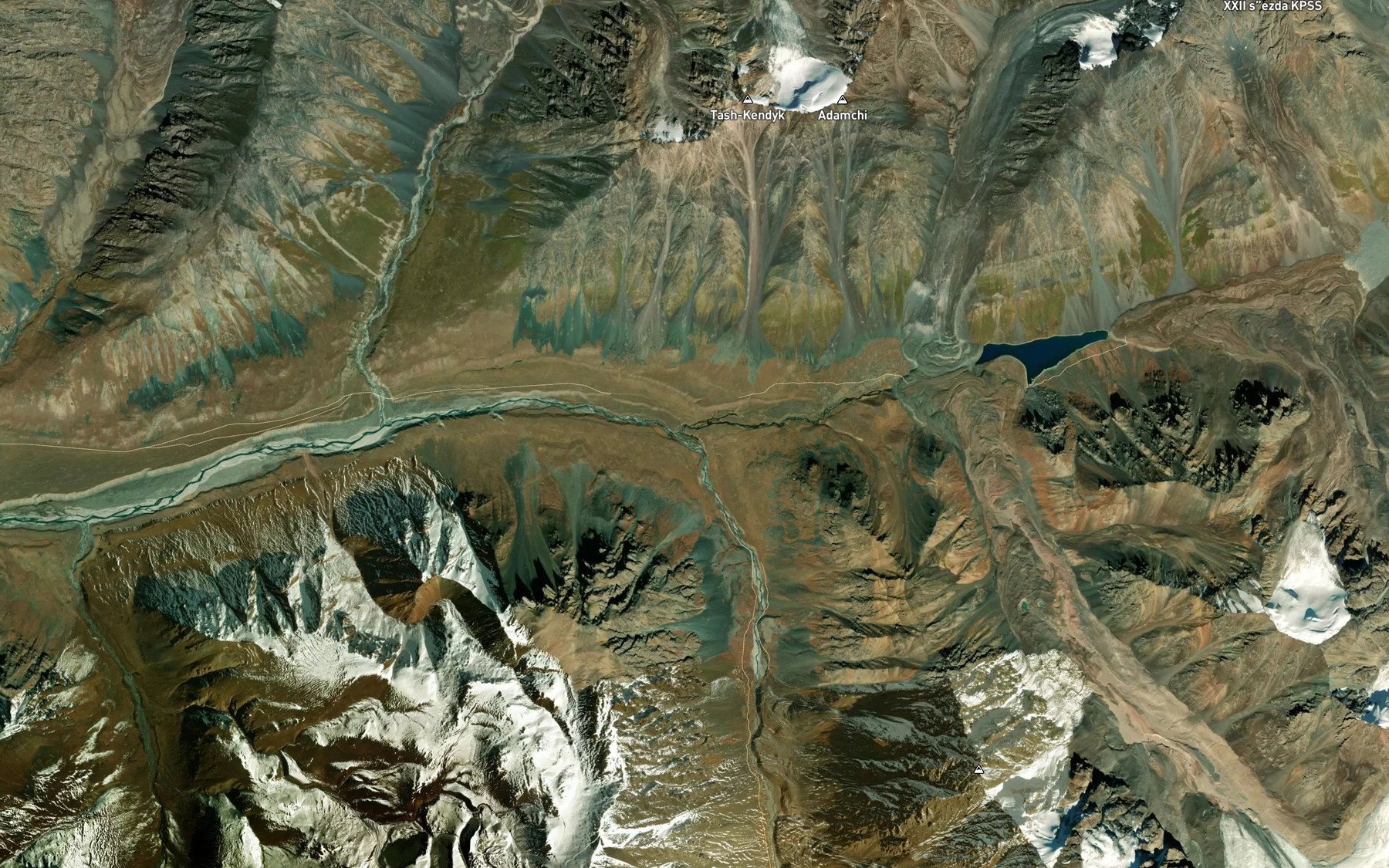 Satellite map of the Zapadnyy Aksu
