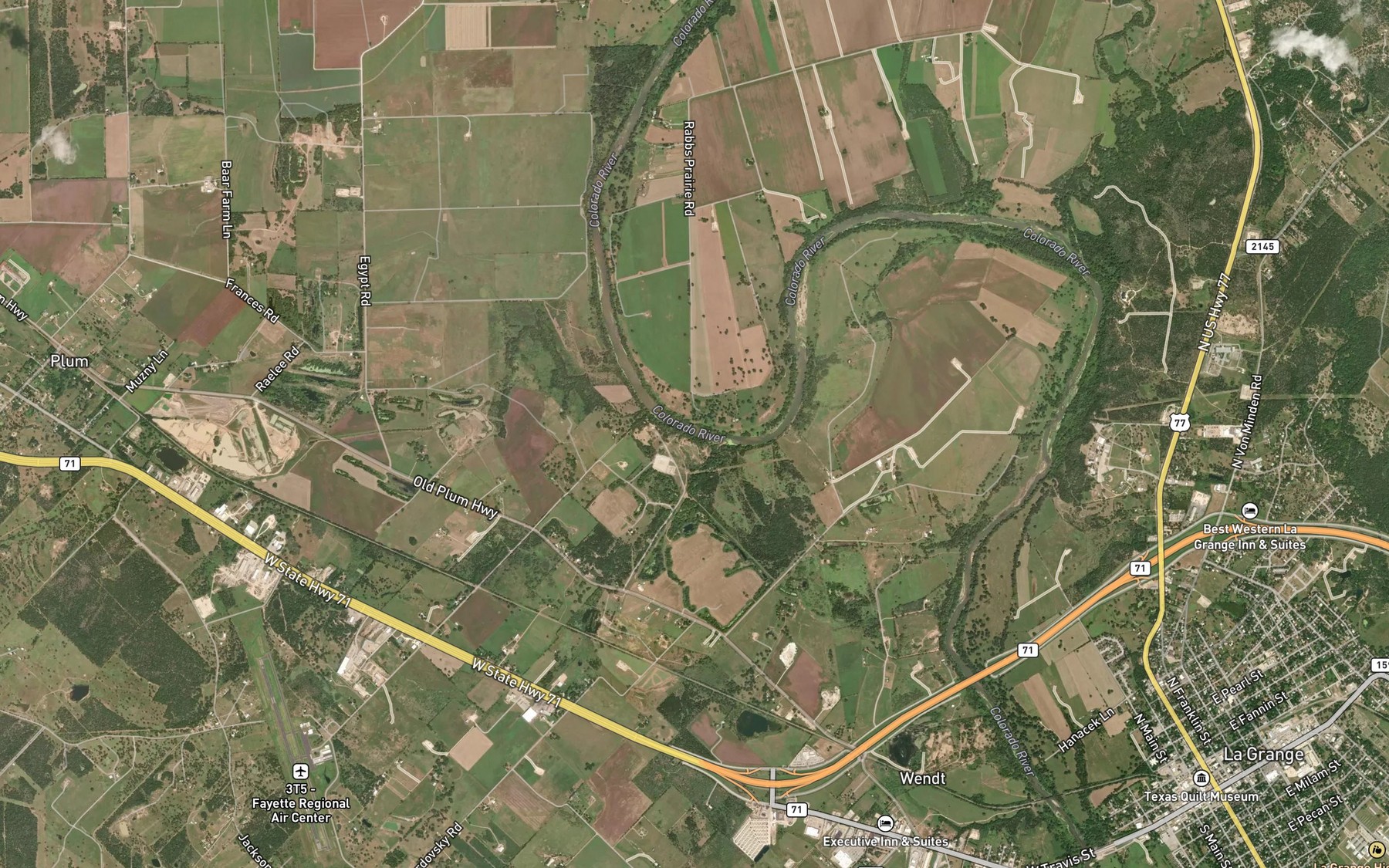 Satellite map of the Hill Creek