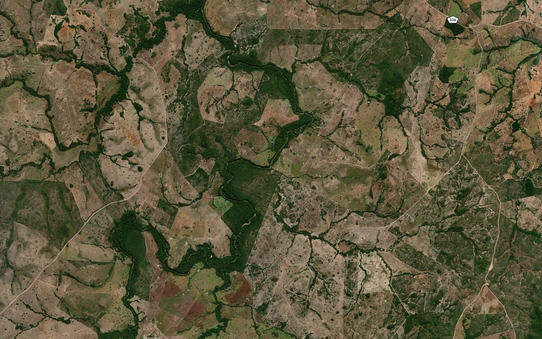 Satellite map of the Corrego Alagadinho