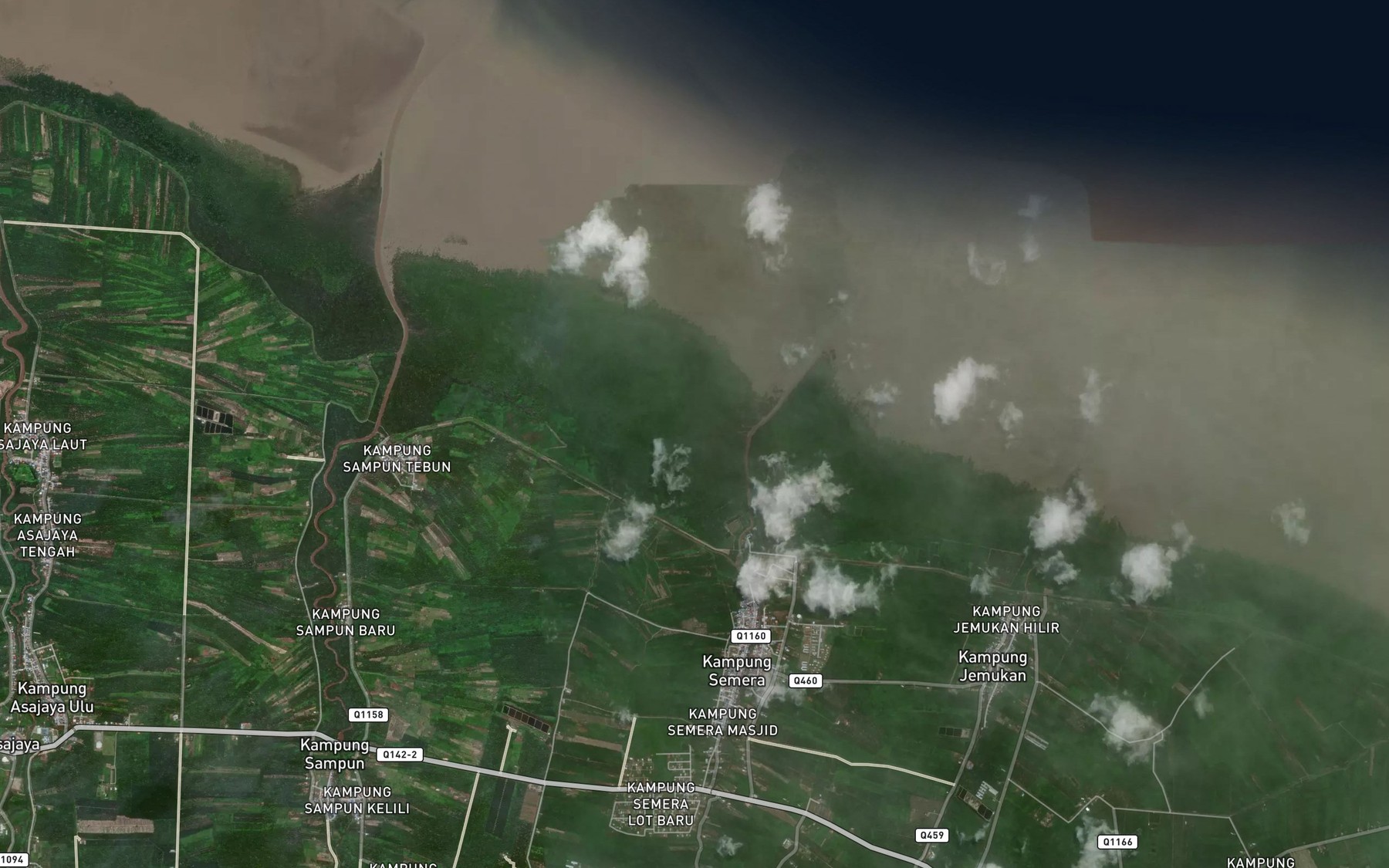 Satellite map of the Busee Semera Sungai Semerengoi
