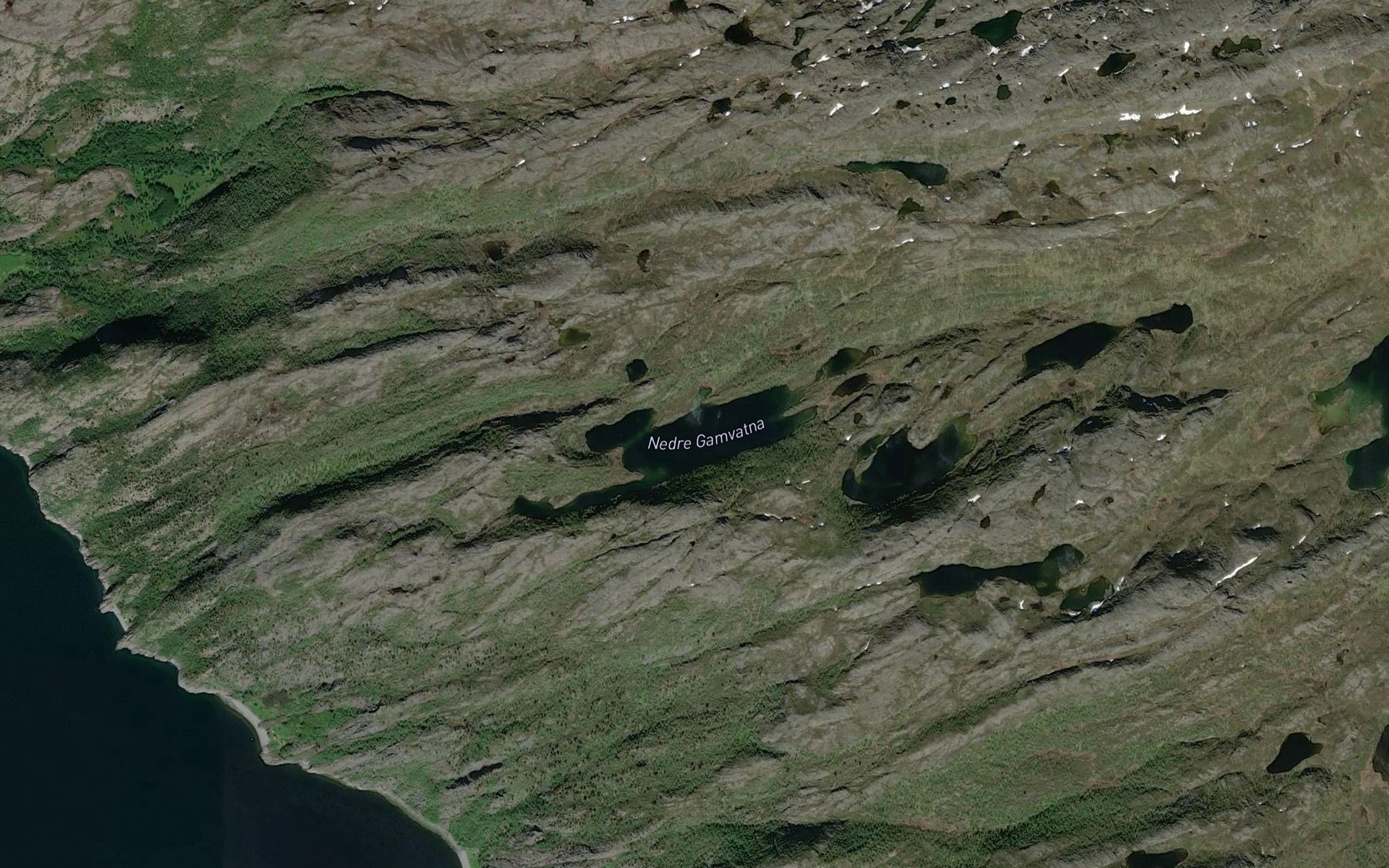 Satellite map of the Vuolit Gammejavri